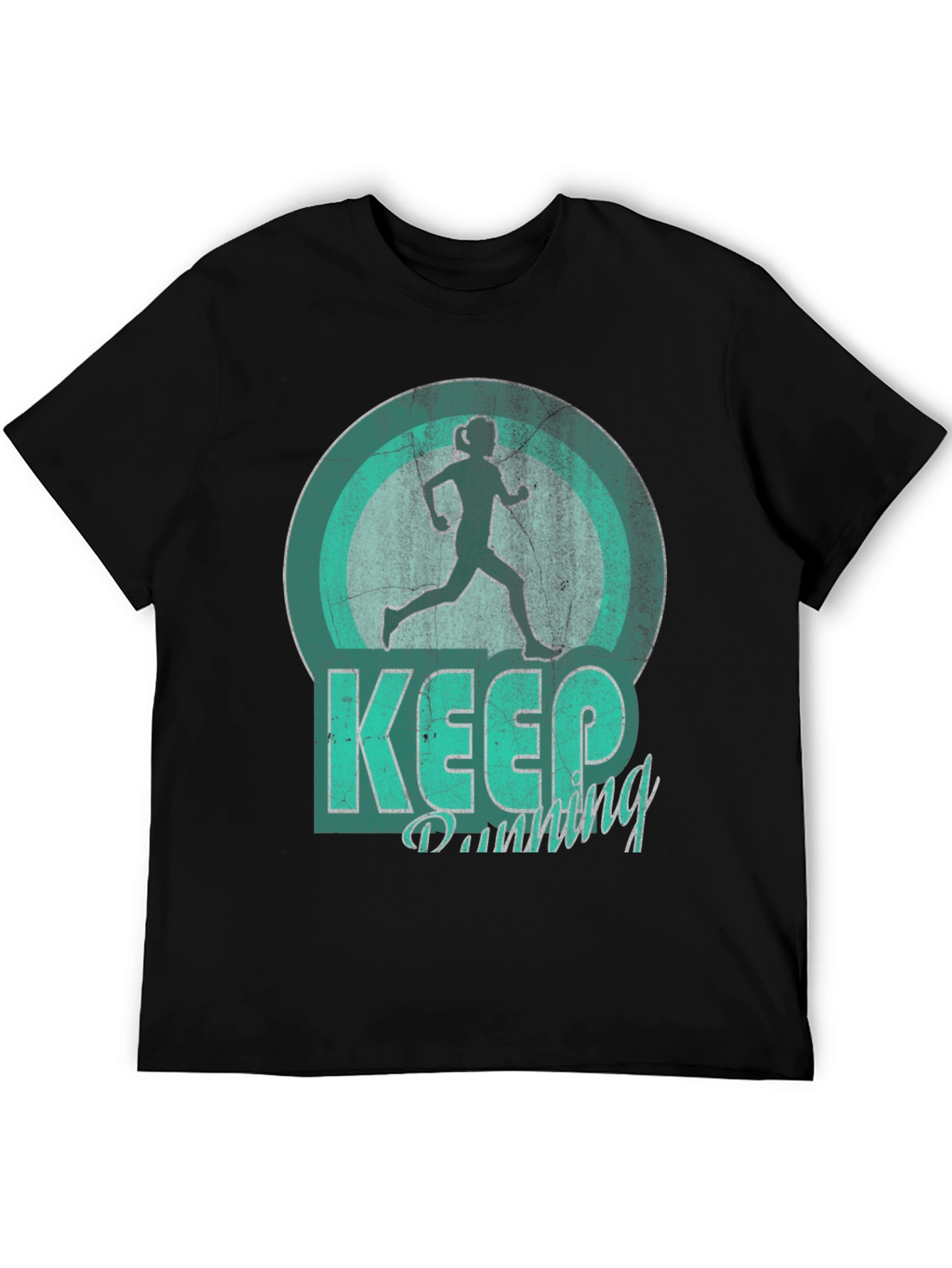 Keep Running Graphic Tee - Black Unisex Shirt