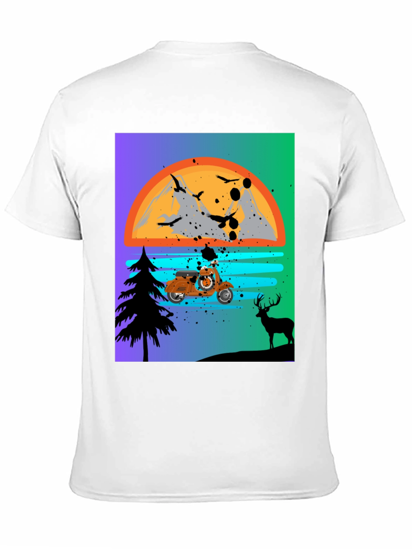 Retro Motorcycle Sunset T-Shirt
