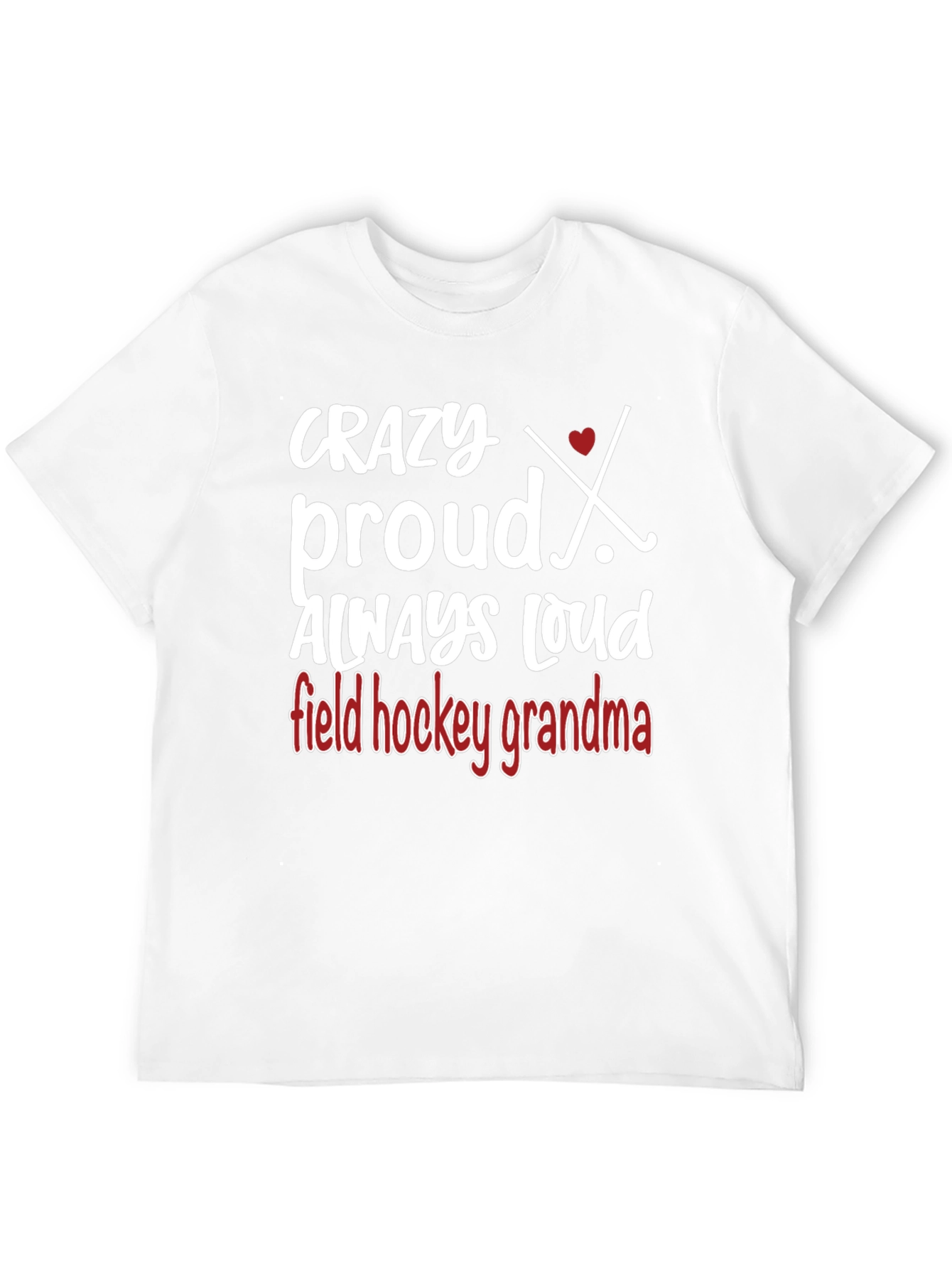 Crazy Proud Field Hockey Grandma Graphic Tee