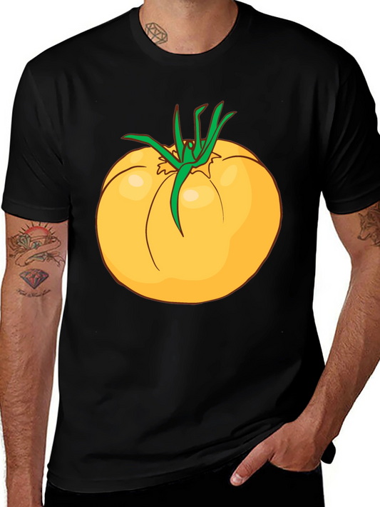 Yellow Tomato Graphic T-Shirt - Casual Cotton Tee