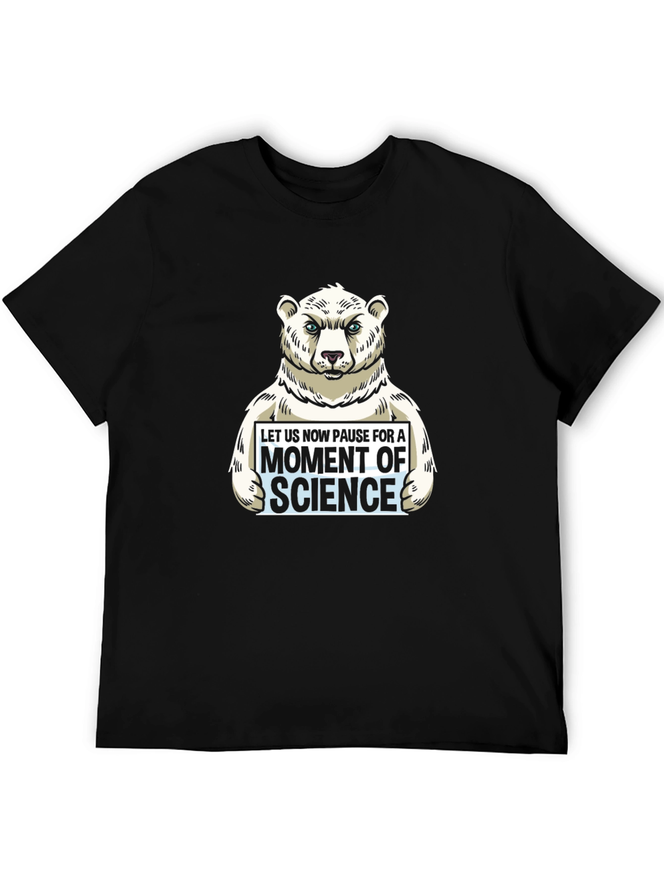 Science Bear Graphic T-Shirt - Black