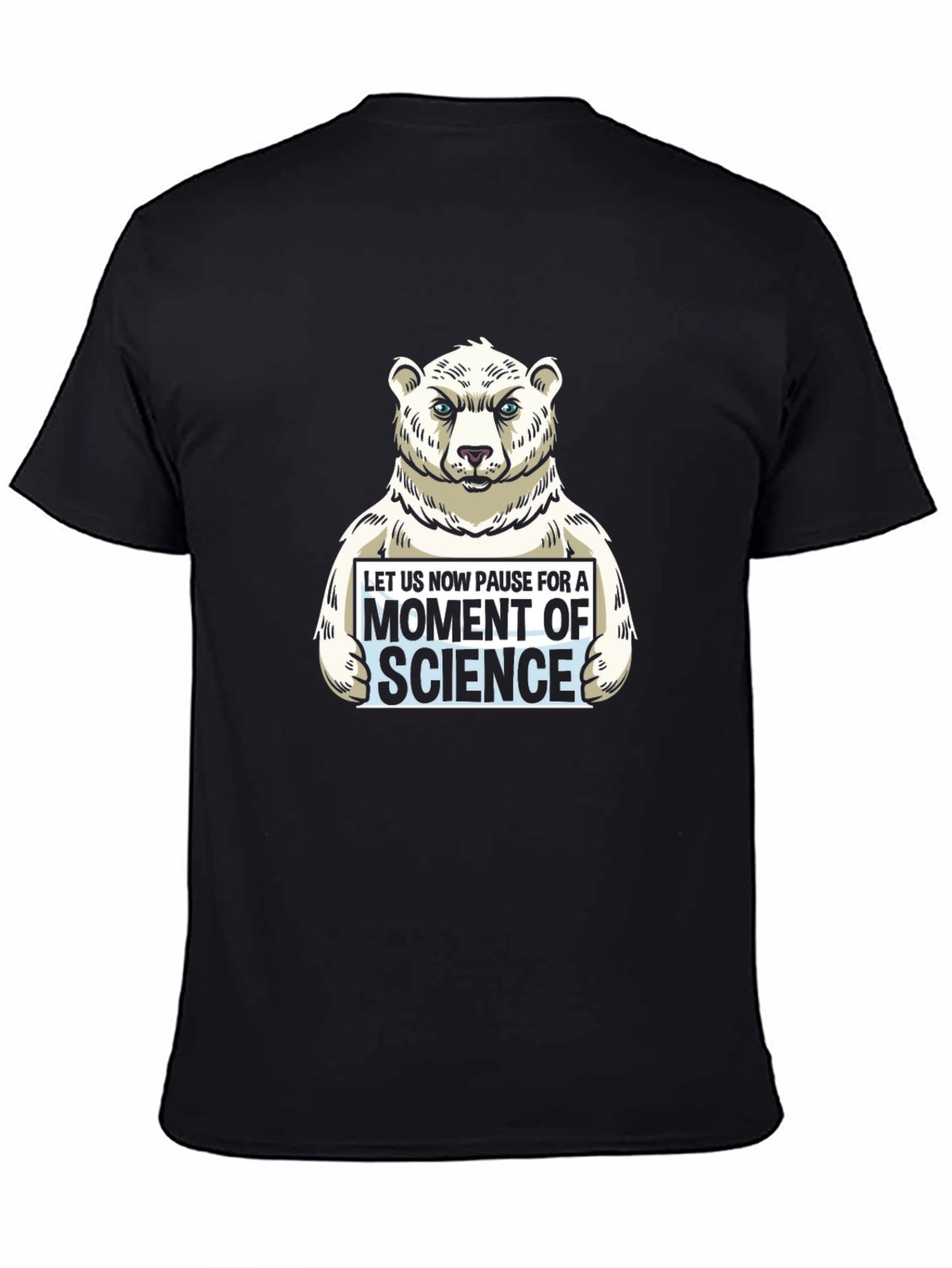Science Bear Graphic T-Shirt - Black