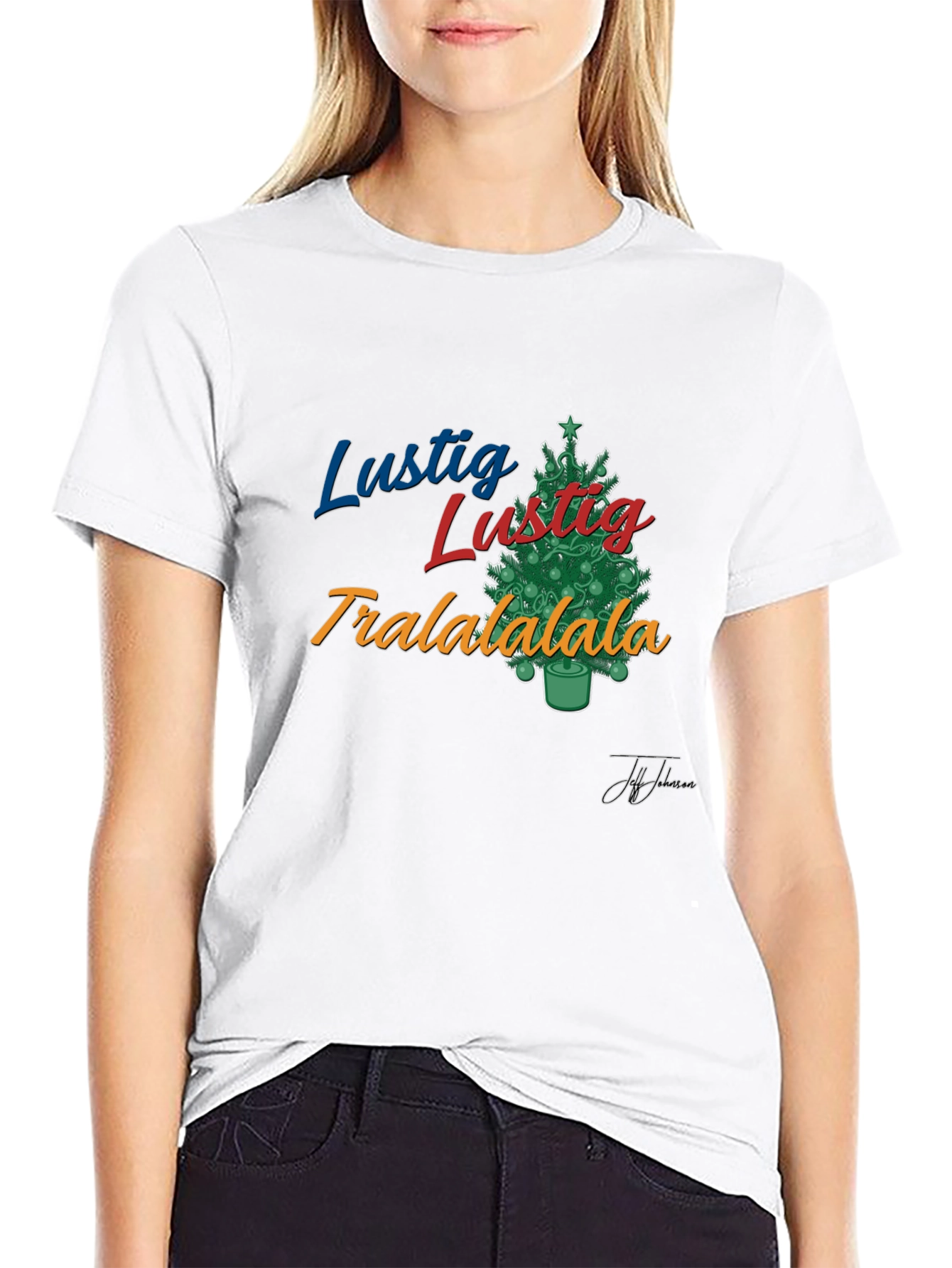 Lustig Tralalala Christmas Tree T-Shirt