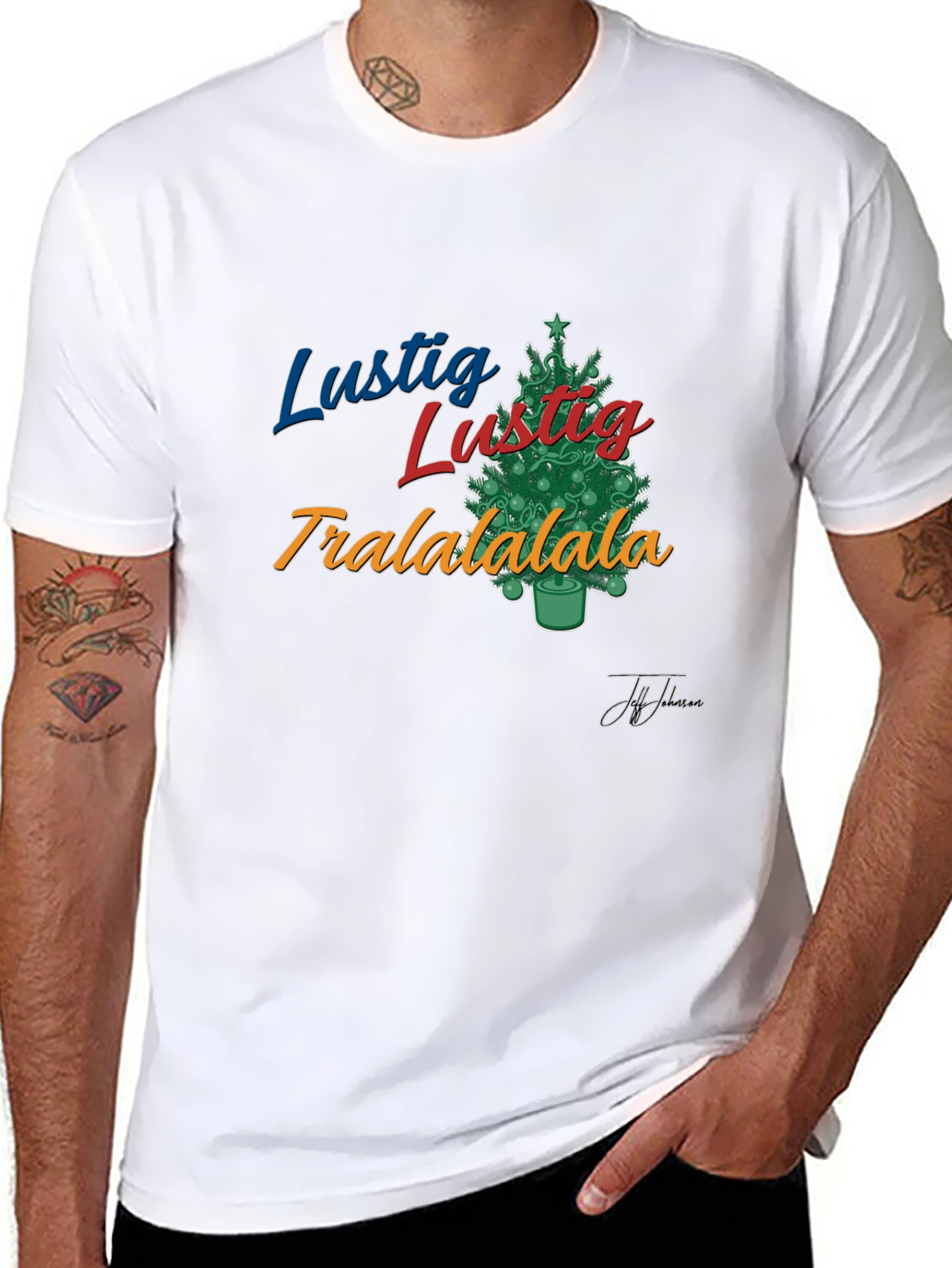 Lustig Tralalala Christmas Tree T-Shirt
