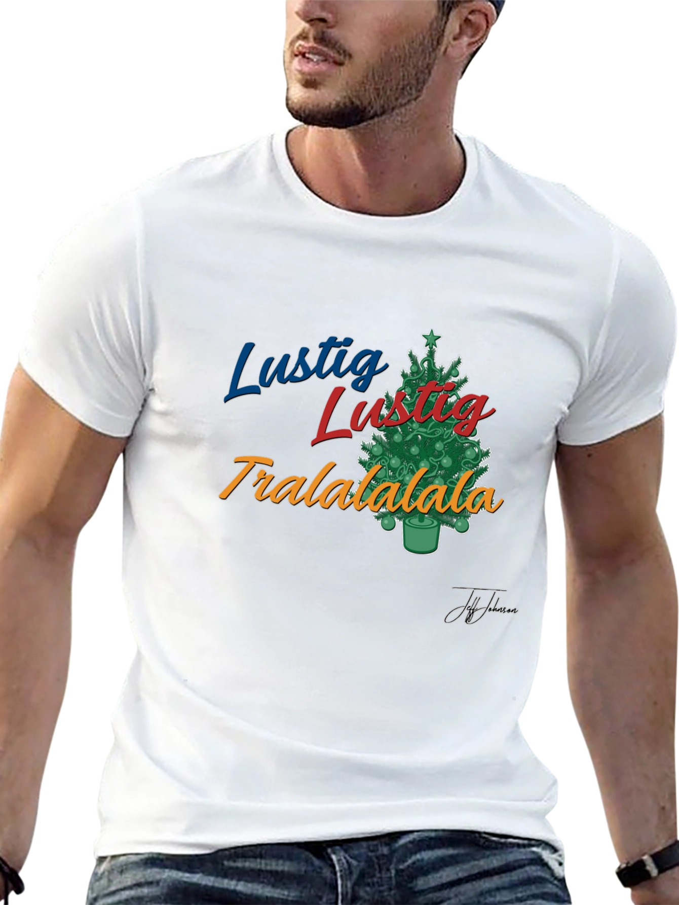 Lustig Tralalala Christmas Tree T-Shirt
