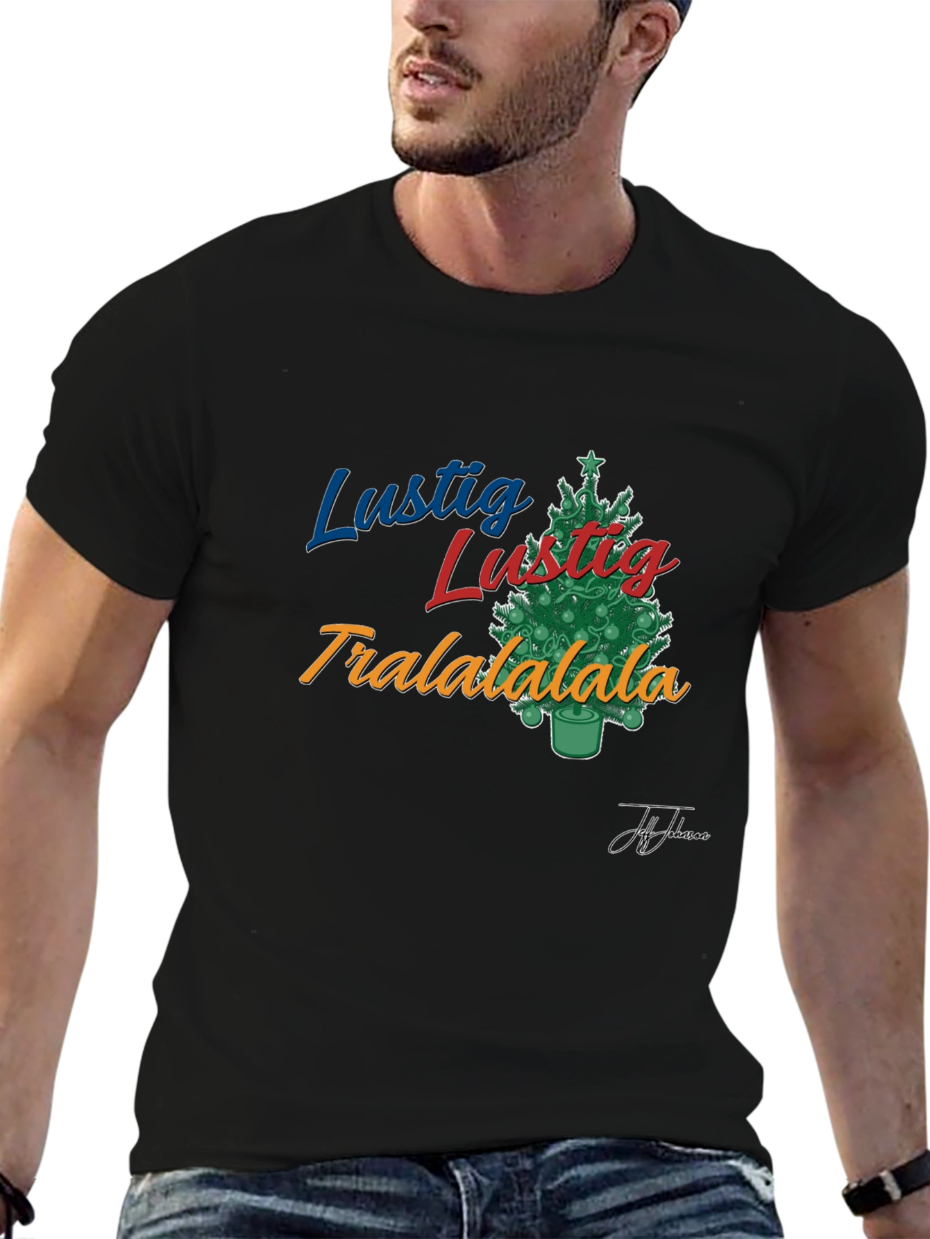 Lustig Tralalala Christmas Tree T-Shirt