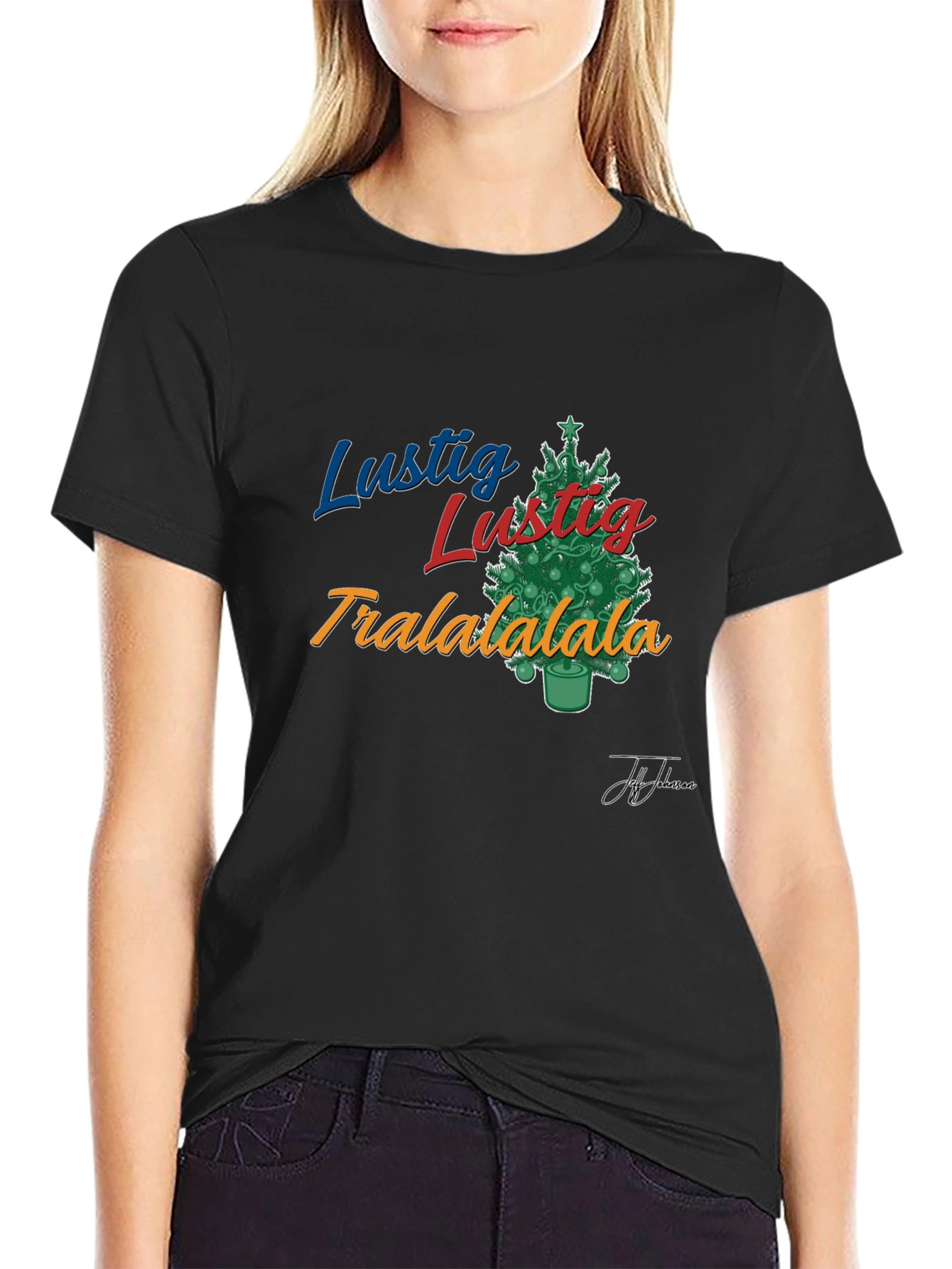 Lustig Tralalala Christmas Tree T-Shirt