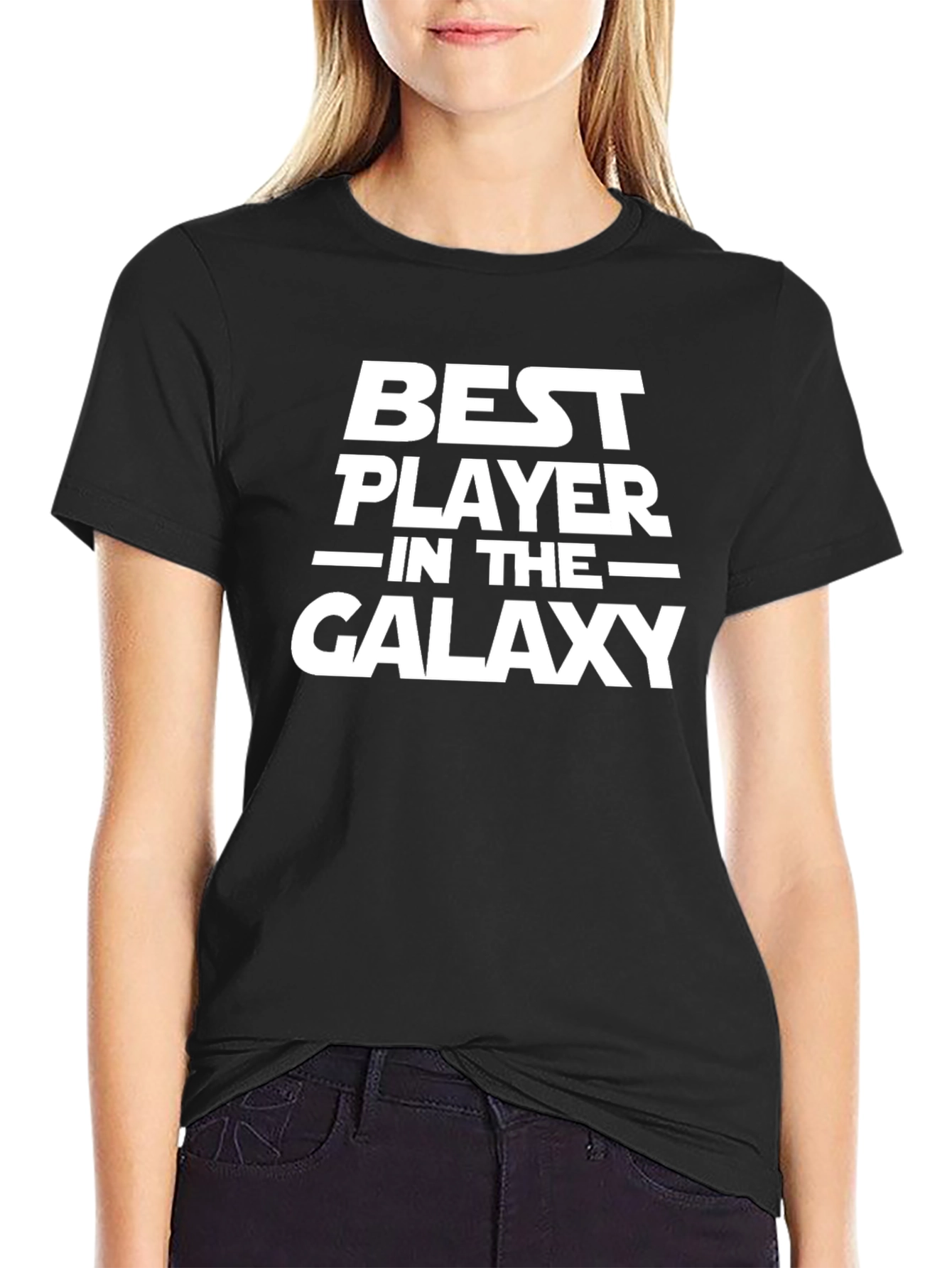 Best Player in the Galaxy Black Graphic T-Shirt