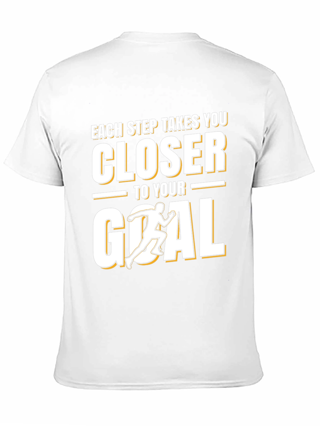 Motivational Each Step Closer to Goal Black T-Shirt