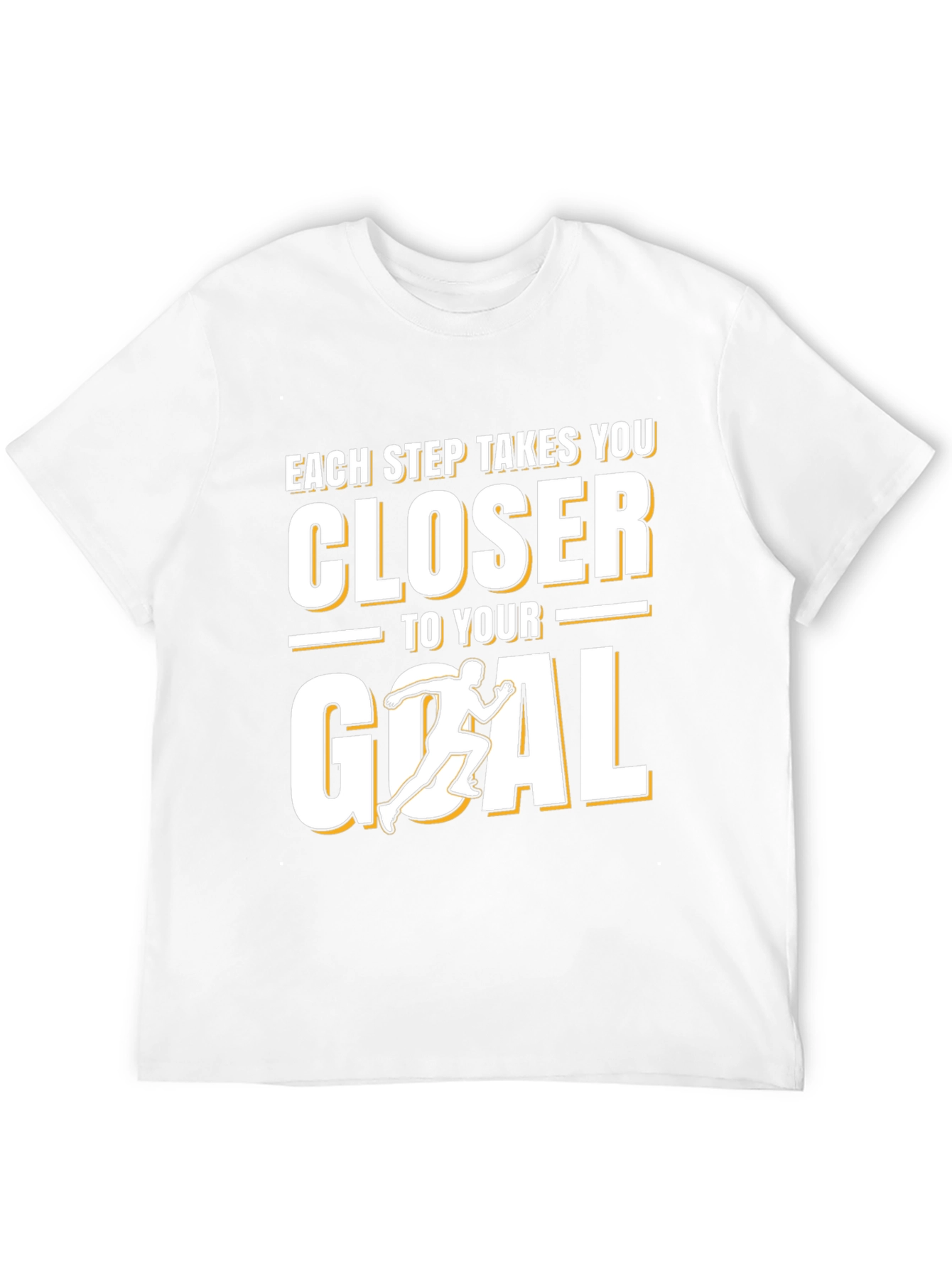 Motivational Each Step Closer to Goal Black T-Shirt