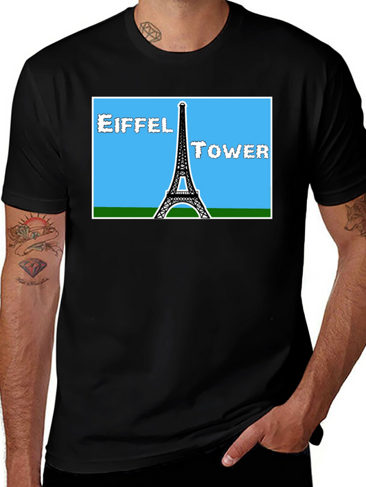 Eiffel Tower Graphic T-Shirt - Paris Landmark Tee
