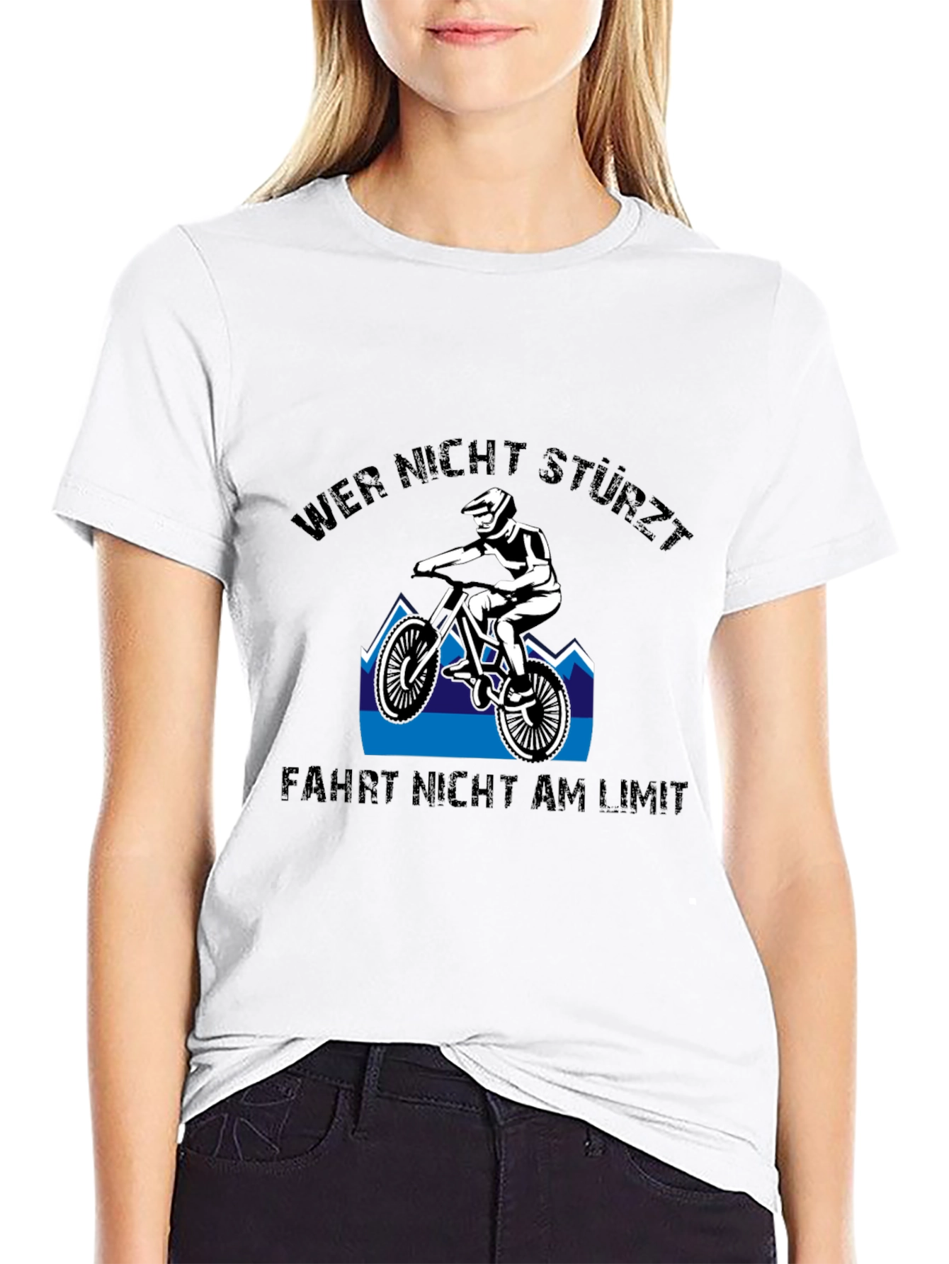 Mountain Bike T-Shirt: Wer Nicht Stürzt