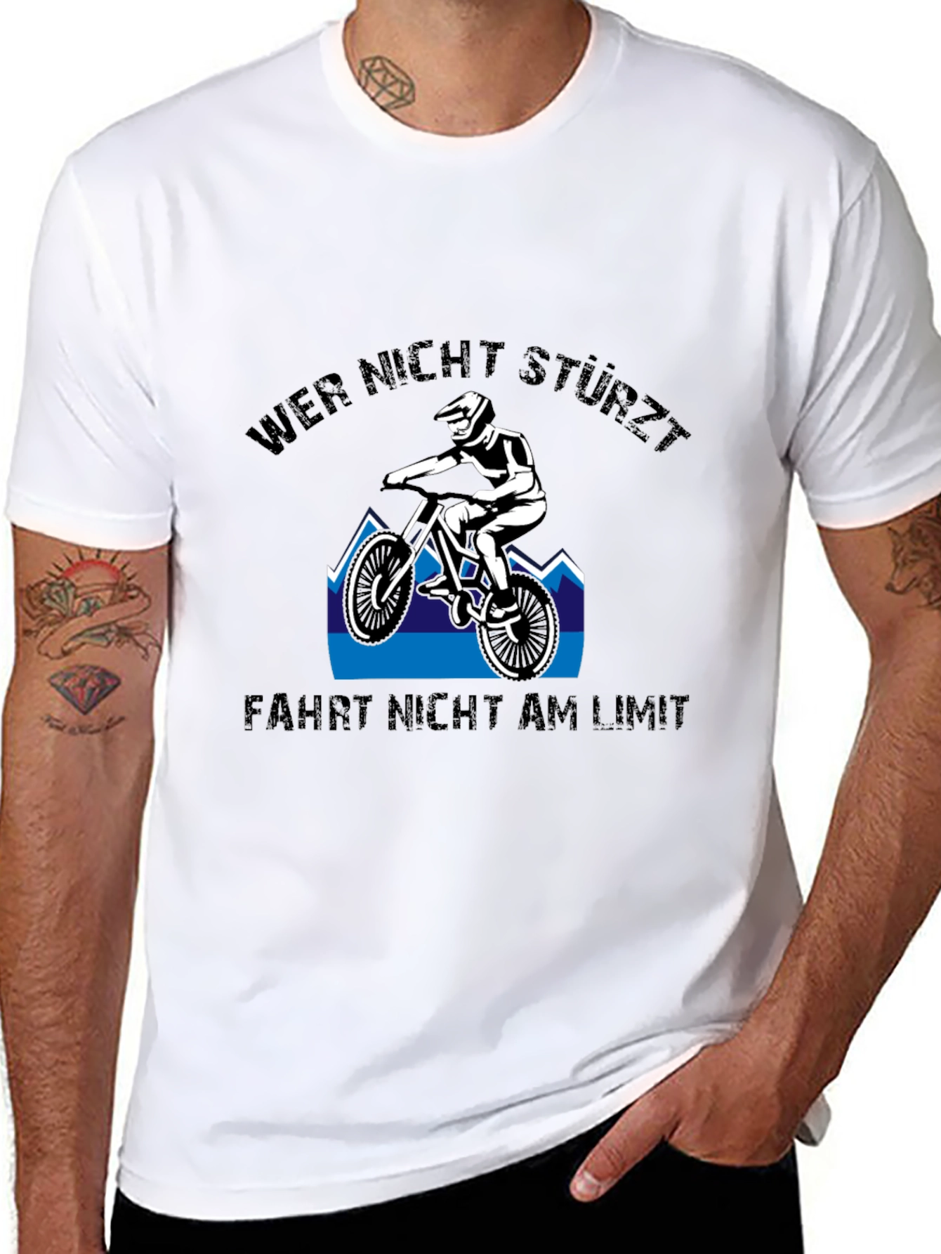 Mountain Bike T-Shirt: Wer Nicht Stürzt