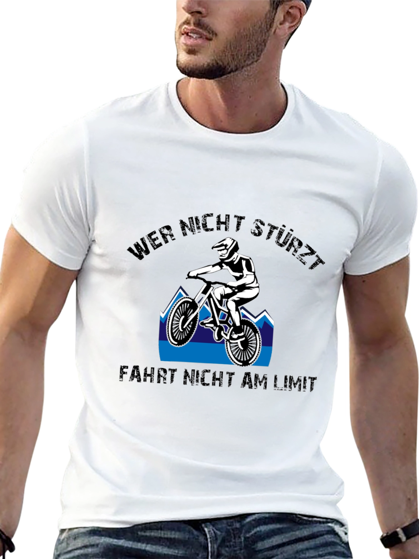 Mountain Bike T-Shirt: Wer Nicht Stürzt