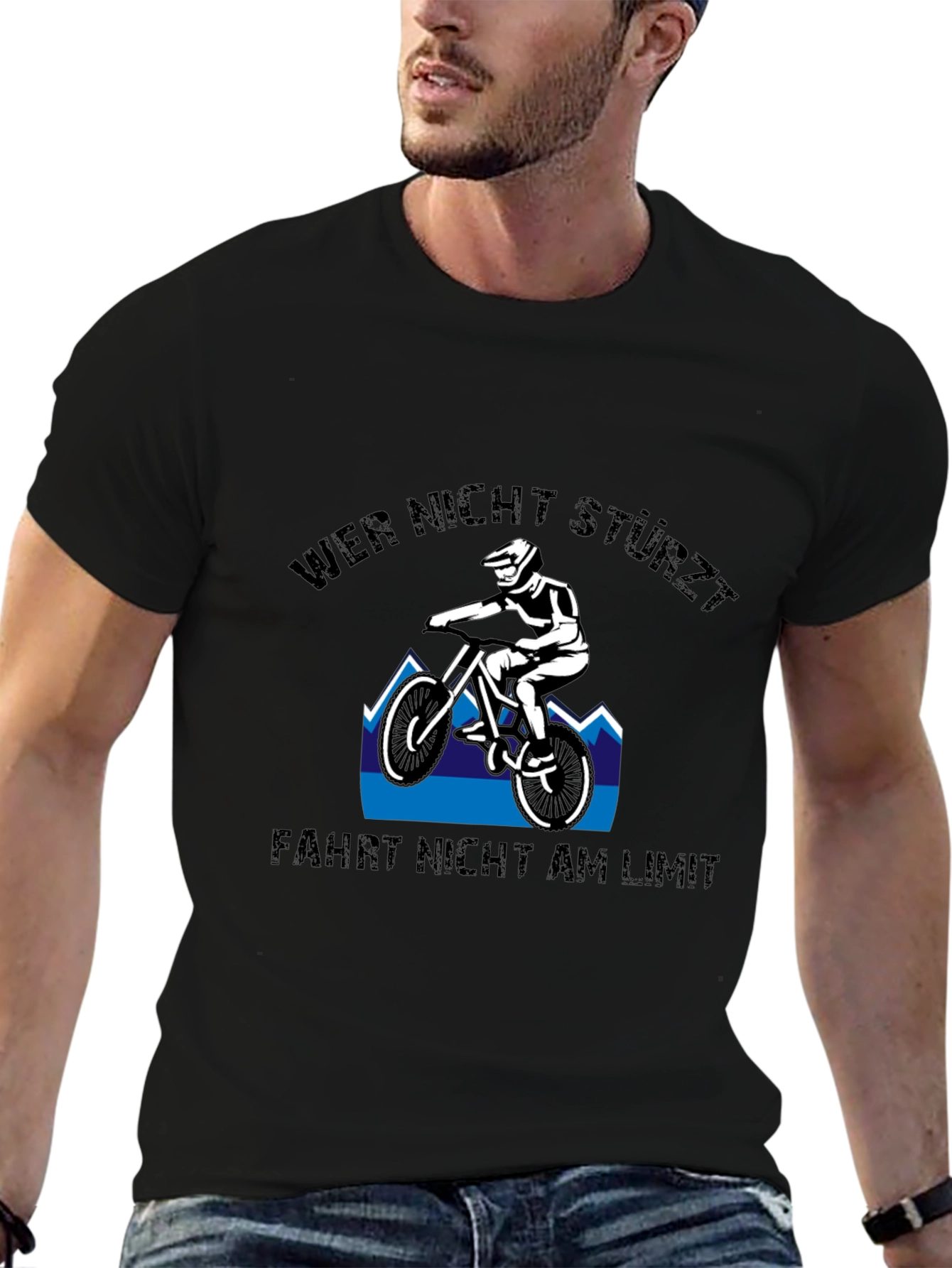 Mountain Bike T-Shirt: Wer Nicht Stürzt