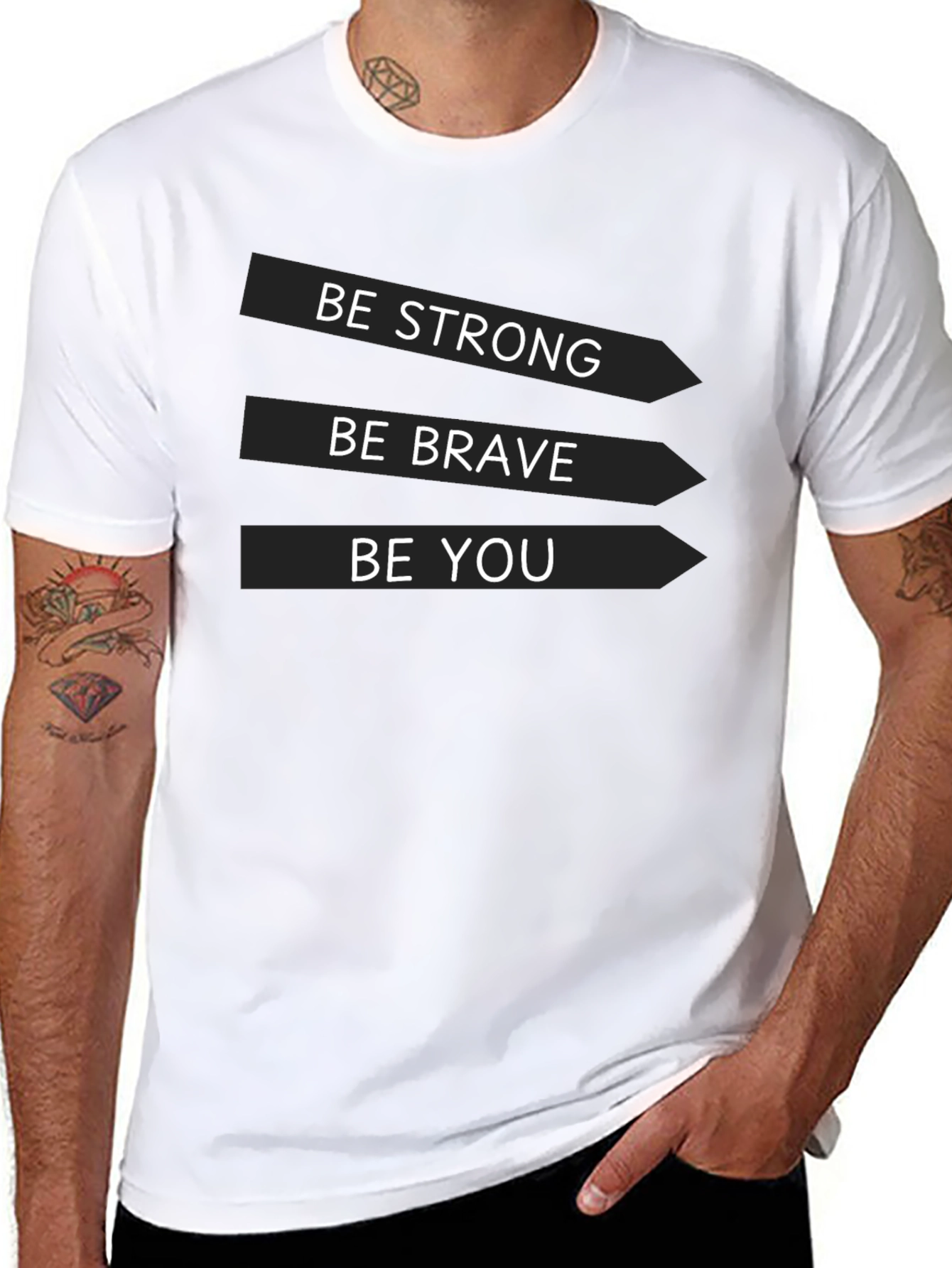 Be Strong Brave You Black T-Shirt