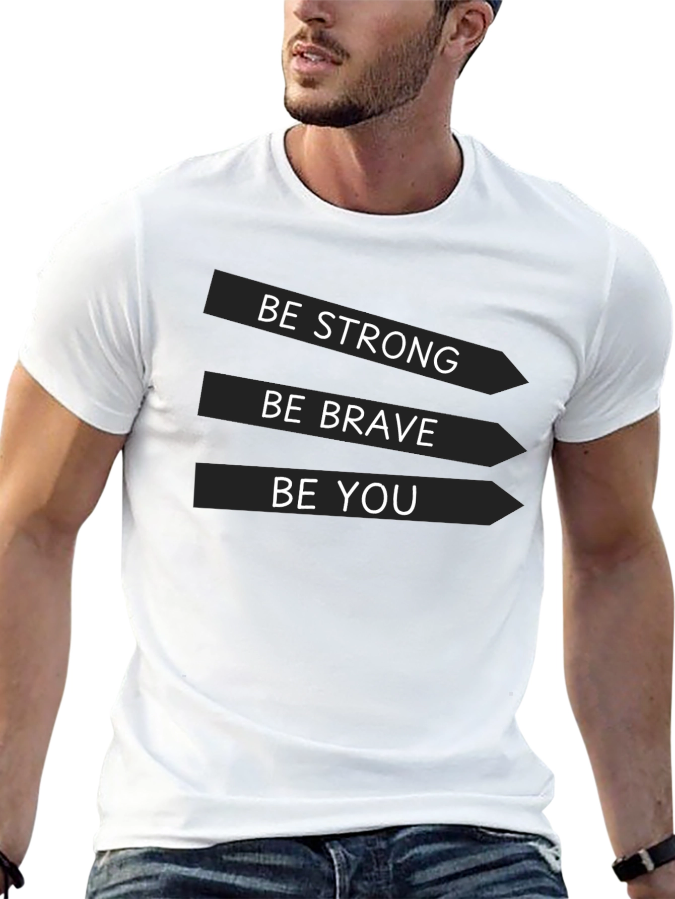 Be Strong Brave You Black T-Shirt