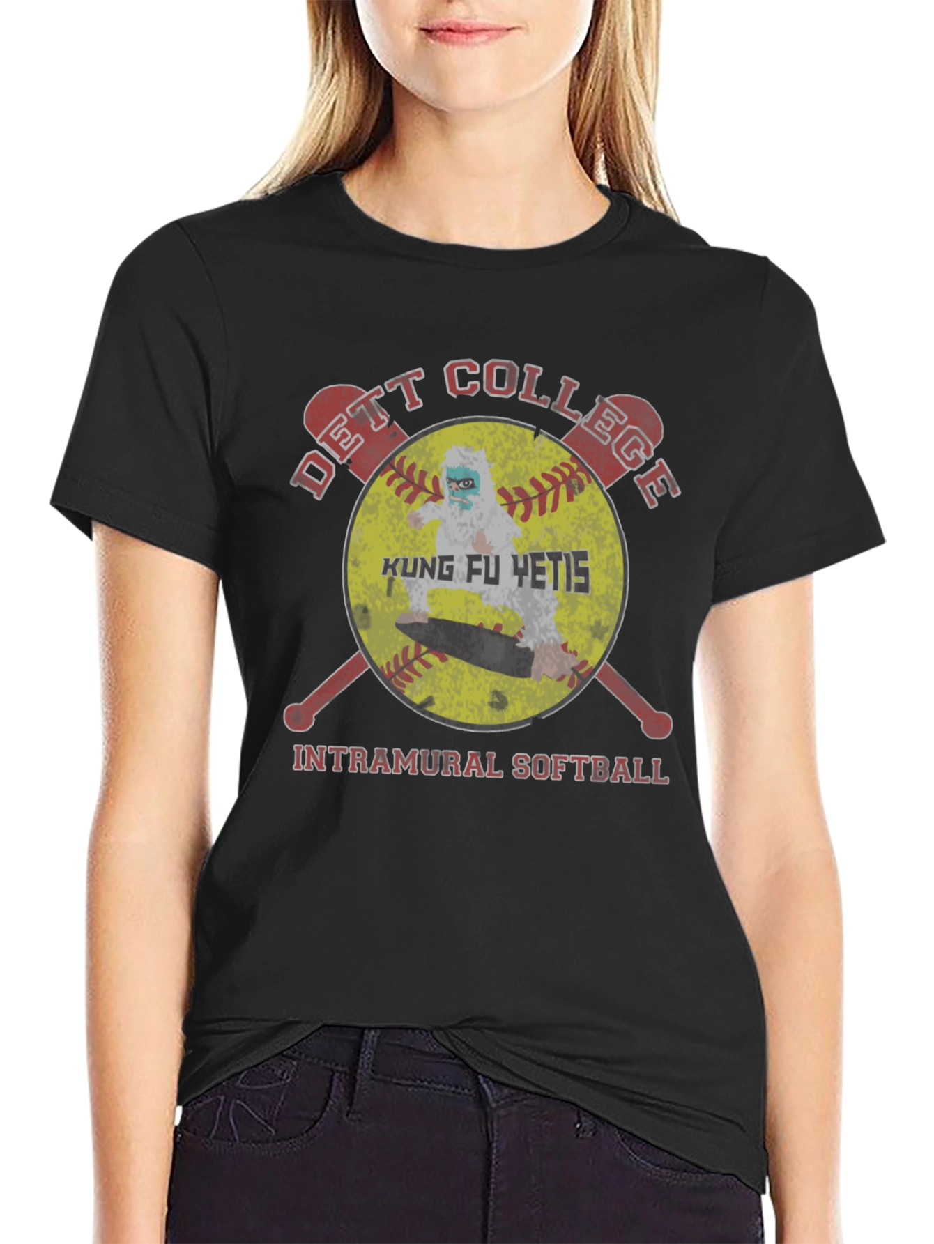 Kung Fu Yetis Intramural Softball T-Shirt