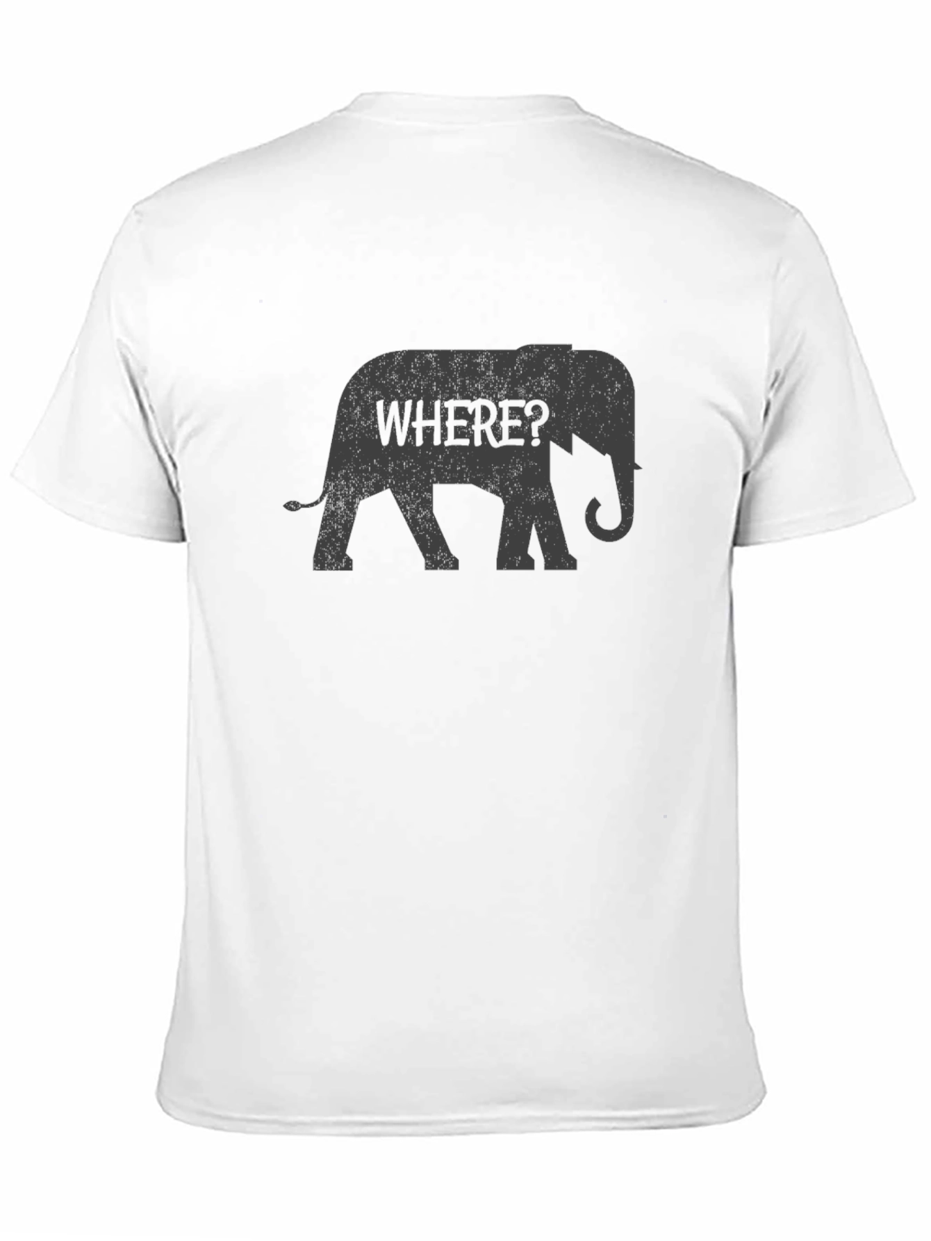 Elephant Where? Graphic Black T-Shirt