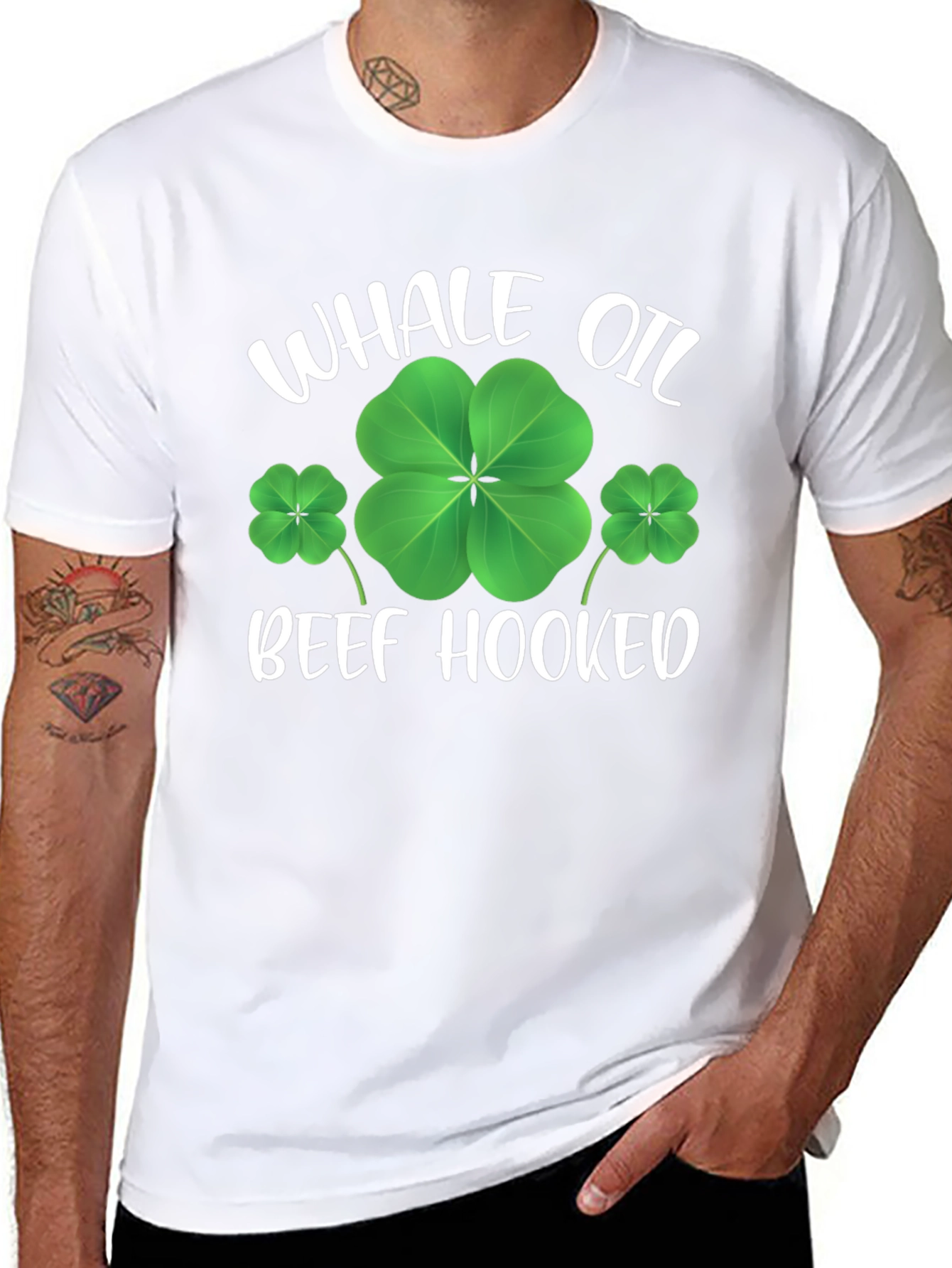 Whale Oil Beef Hooked St. Patricks Day Tee