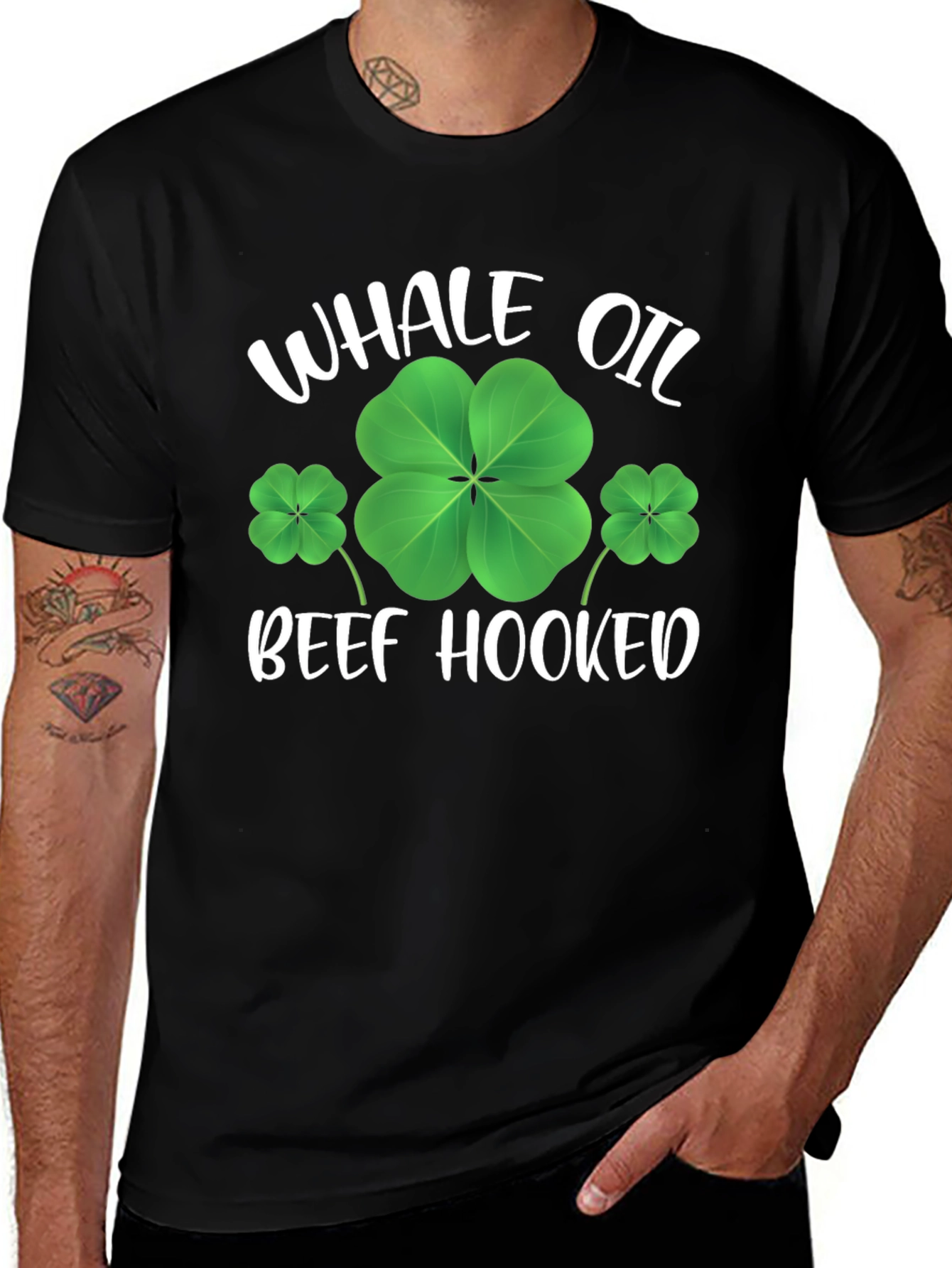 Whale Oil Beef Hooked St. Patricks Day Tee