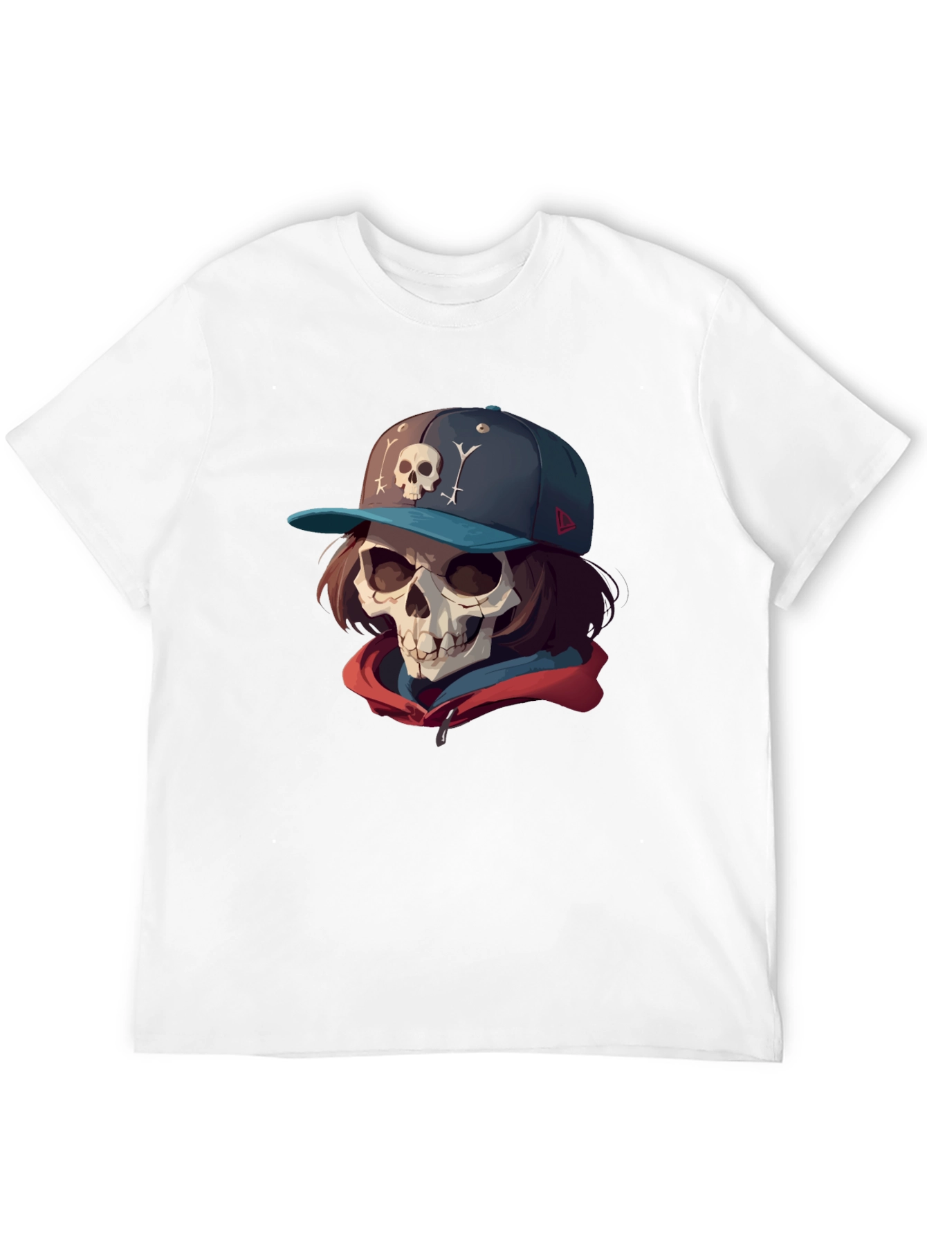 Skull Cap Graphic Tee - Edgy Streetwear