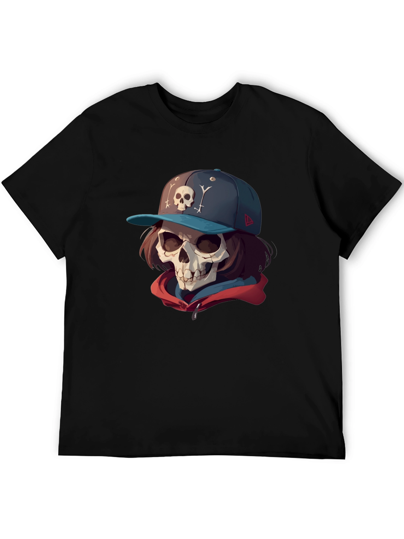 Skull Cap Graphic Tee - Edgy Streetwear