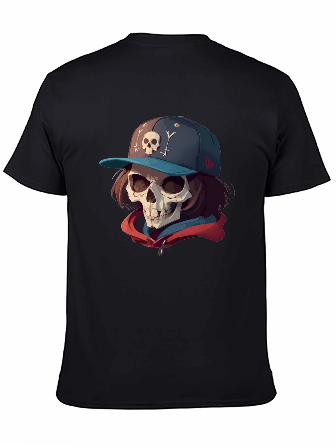 Skull Cap Graphic Tee - Edgy Streetwear