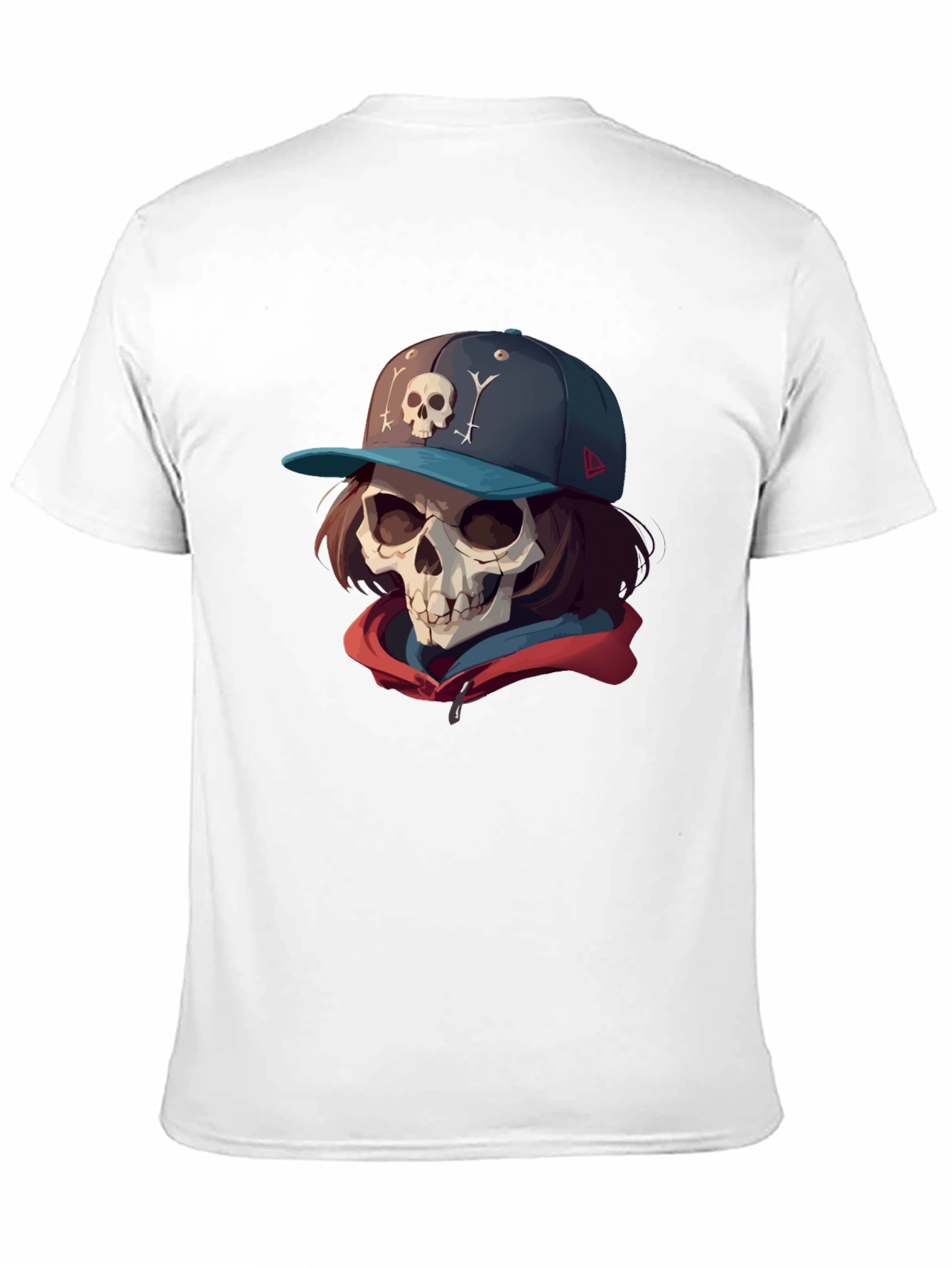 Skull Cap Graphic Tee - Edgy Streetwear