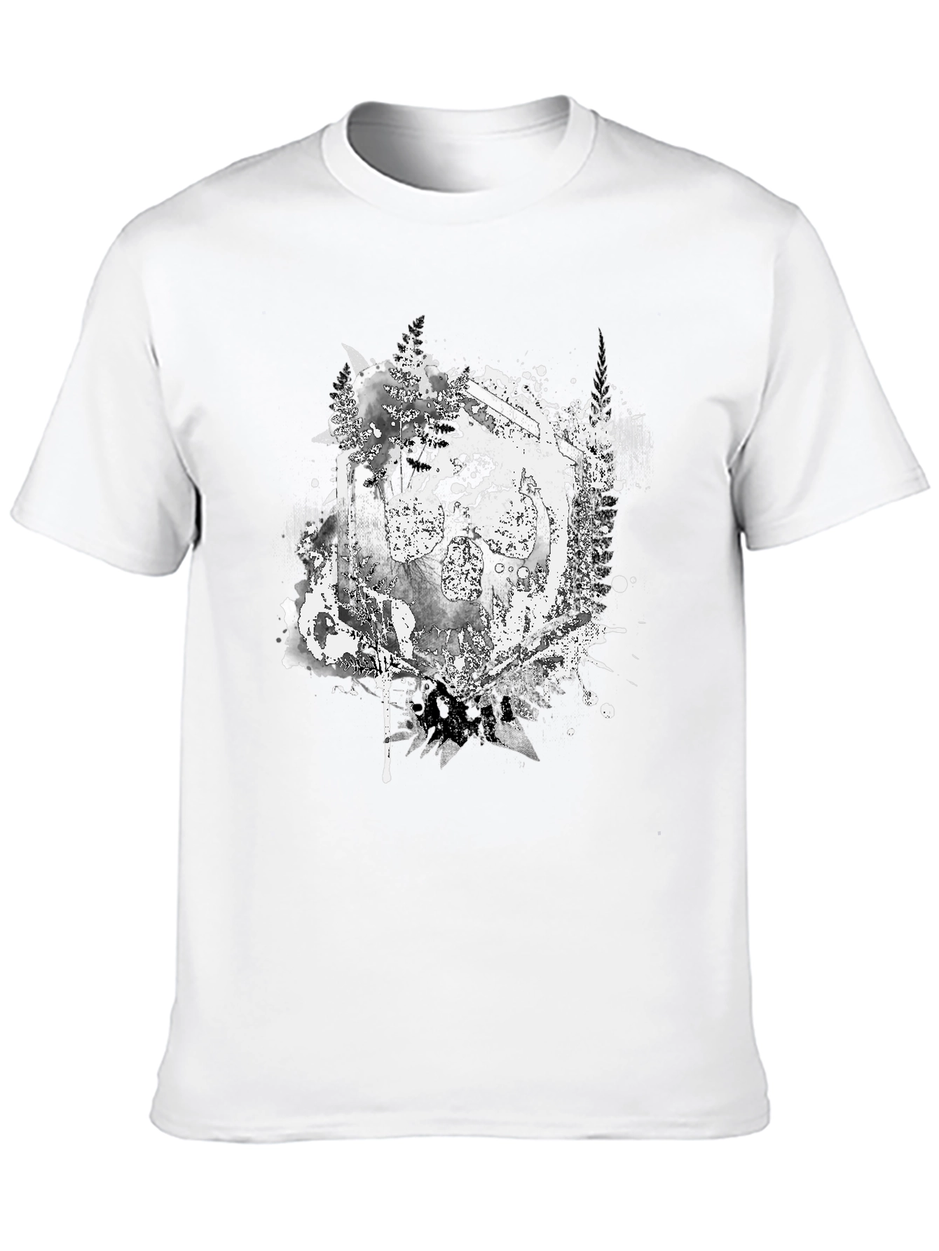 Edgy Skull Graphic T-Shirt - Black