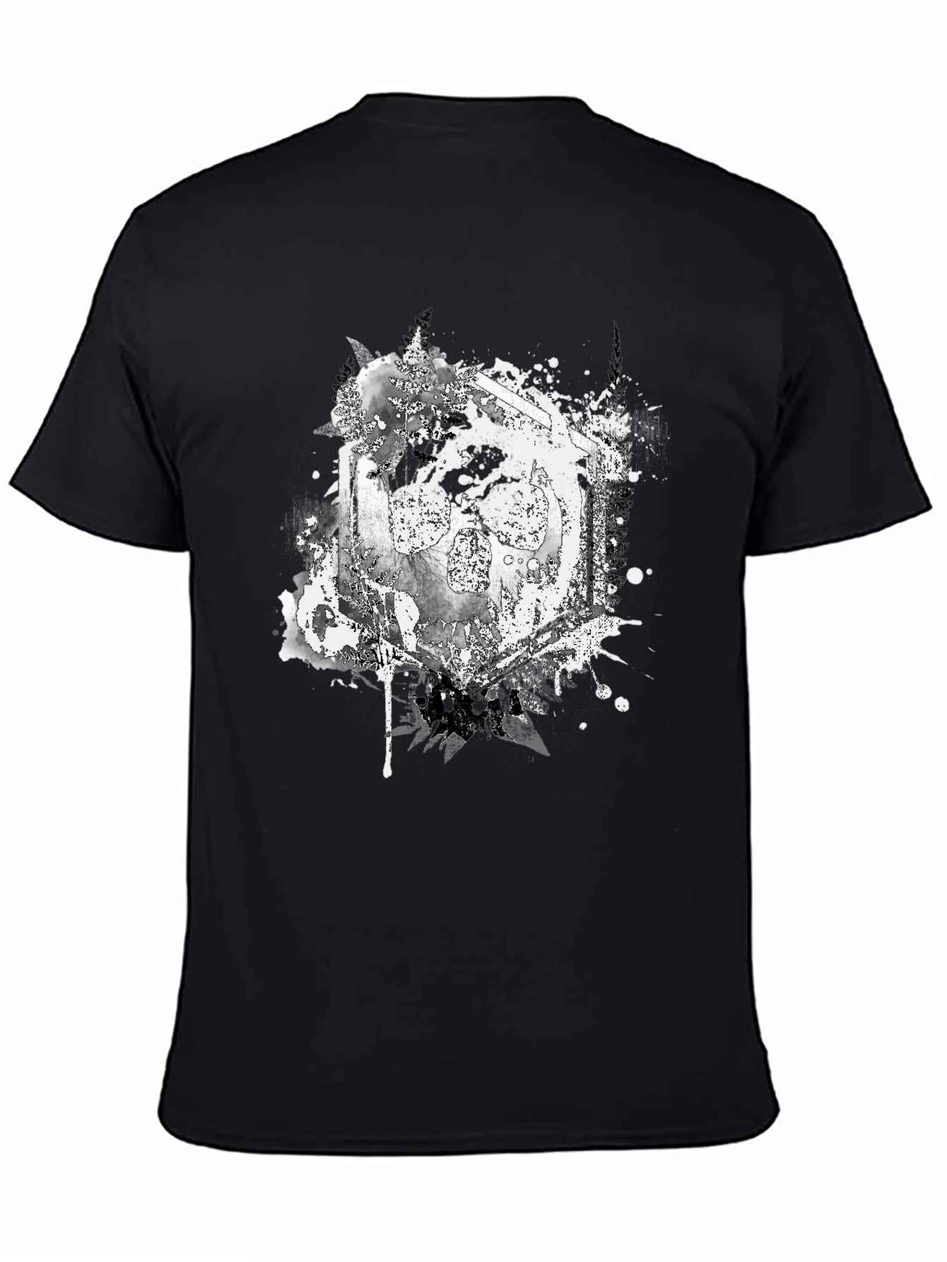 Edgy Skull Graphic T-Shirt - Black