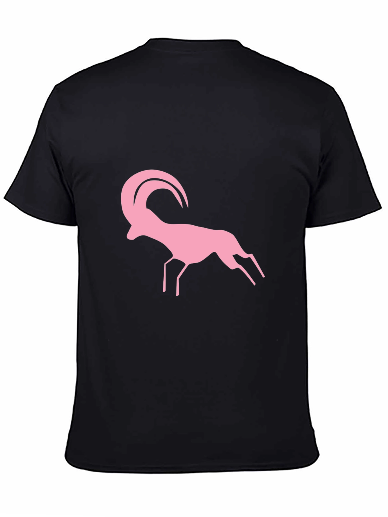Pink Ram Graphic Black T-Shirt