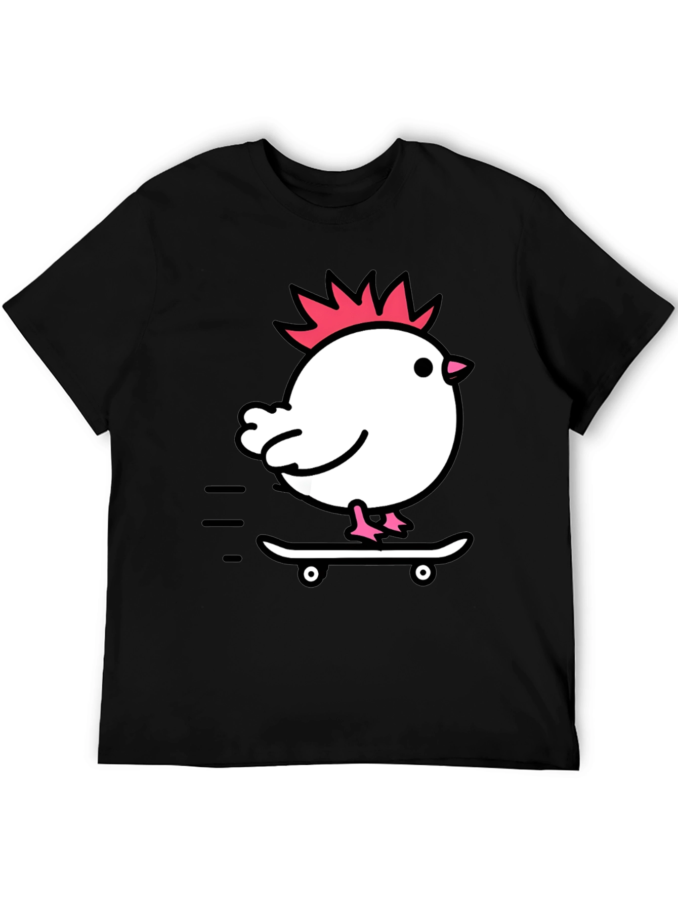 Chicken on Skateboard Graphic Tee