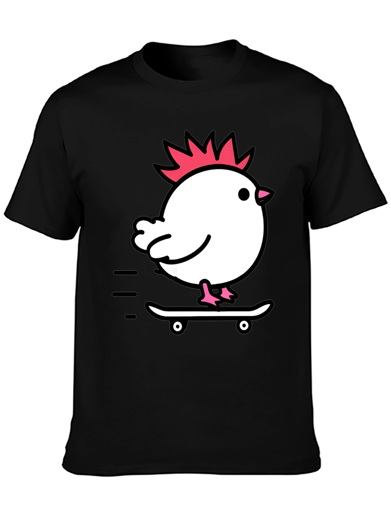 Chicken on Skateboard Graphic Tee