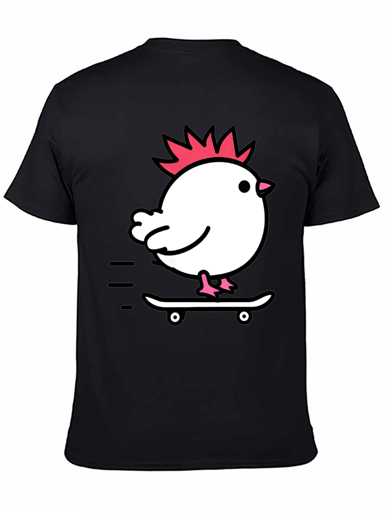 Chicken on Skateboard Graphic Tee