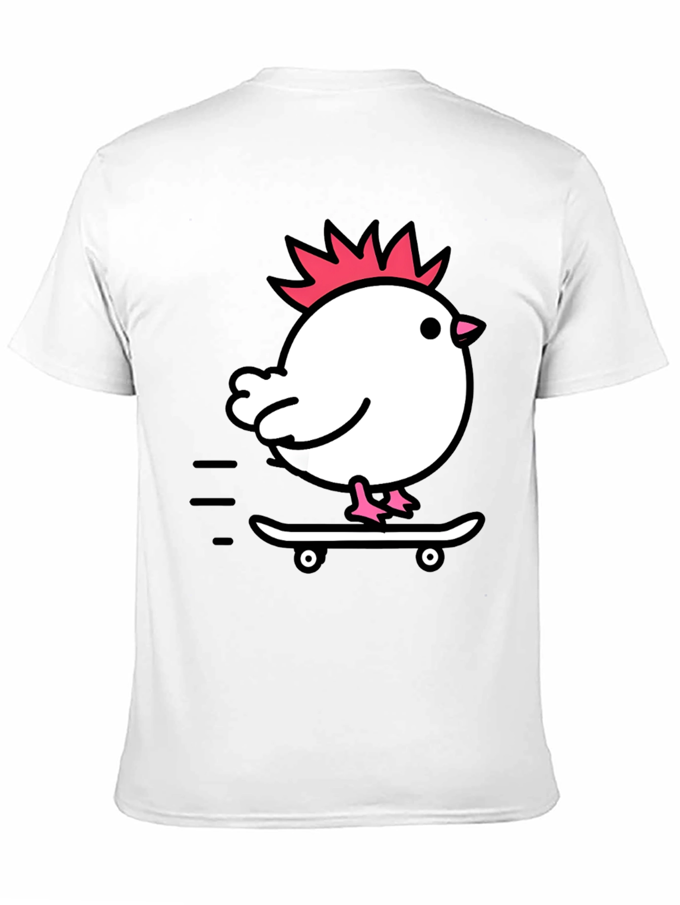 Chicken on Skateboard Graphic Tee
