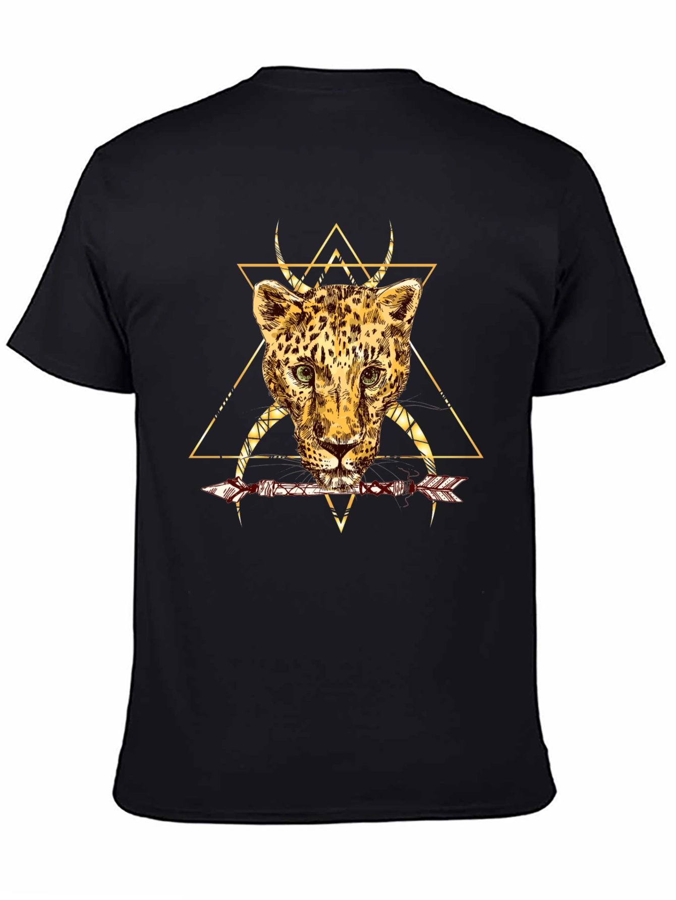 Leopard Arrow Graphic T-Shirt - Modern Design