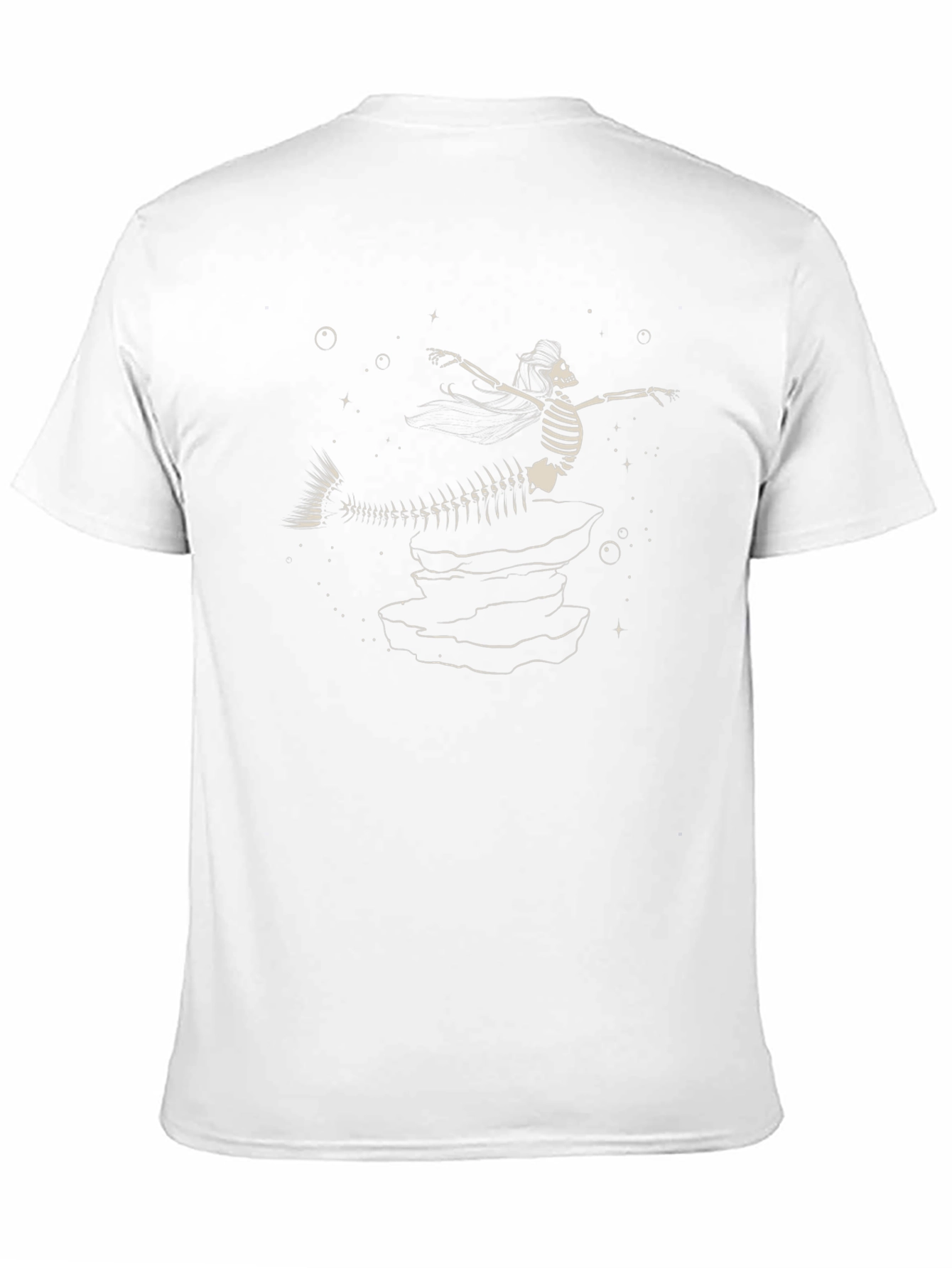 Skeleton Mermaid T-Shirt - Unique Graphic Tee