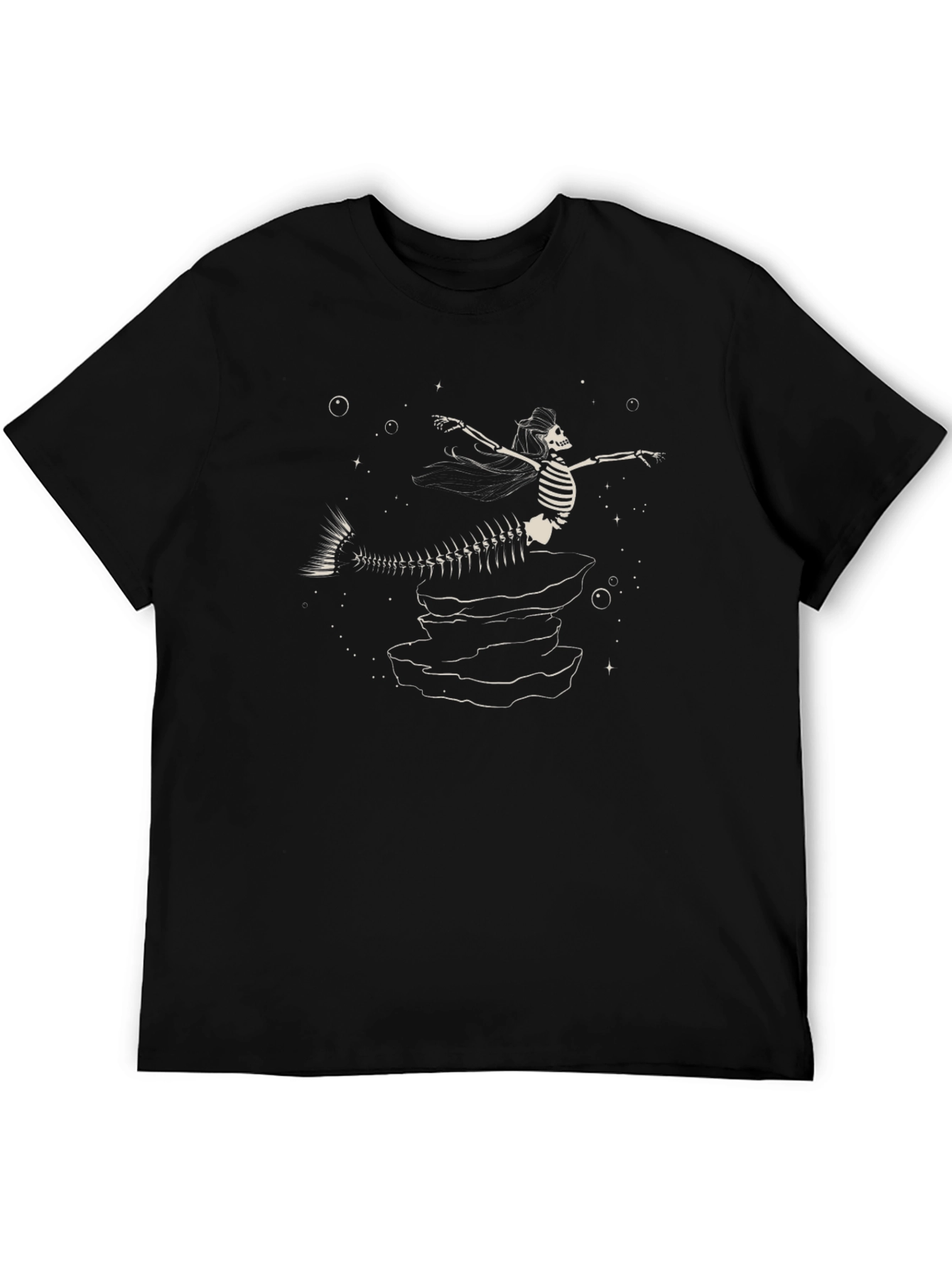 Skeleton Mermaid T-Shirt - Unique Graphic Tee