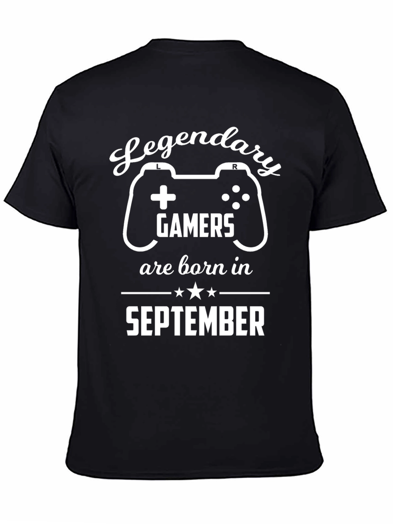 Legendary Gamers Born in September Black T-Shirt