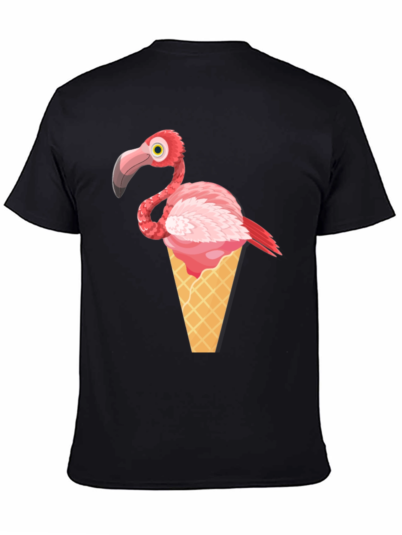 Flamingo Ice Cream Cone Graphic Tee