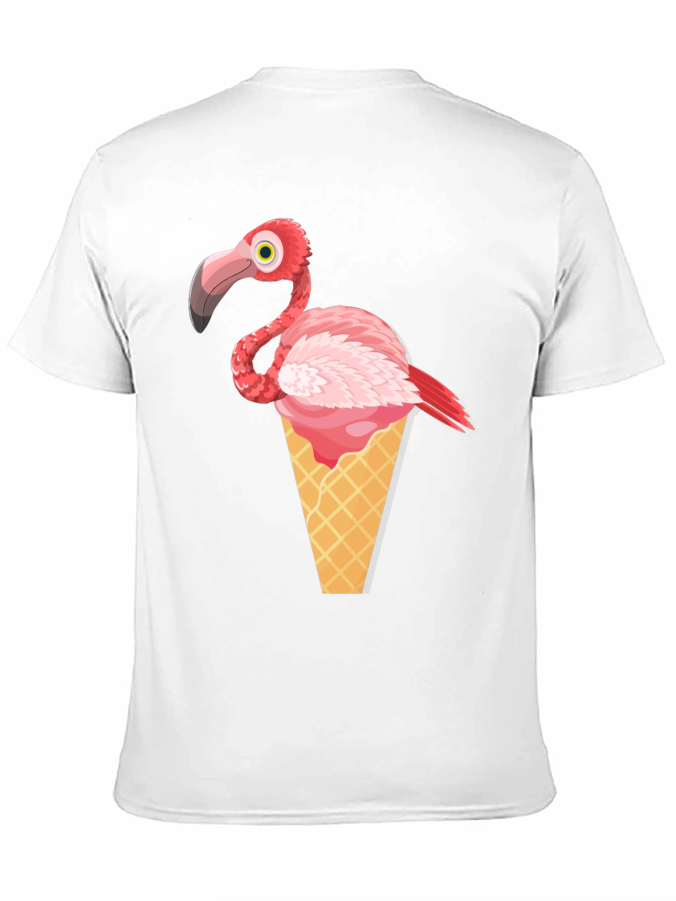 Flamingo Ice Cream Cone Graphic Tee