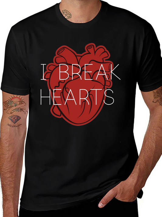 I Break Hearts Graphic Tee - Mens Black T-Shirt