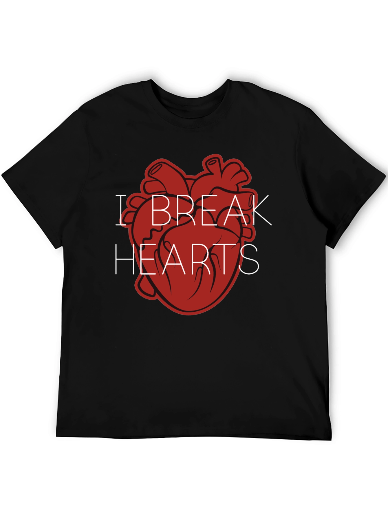I Break Hearts Graphic Tee - Mens Black T-Shirt