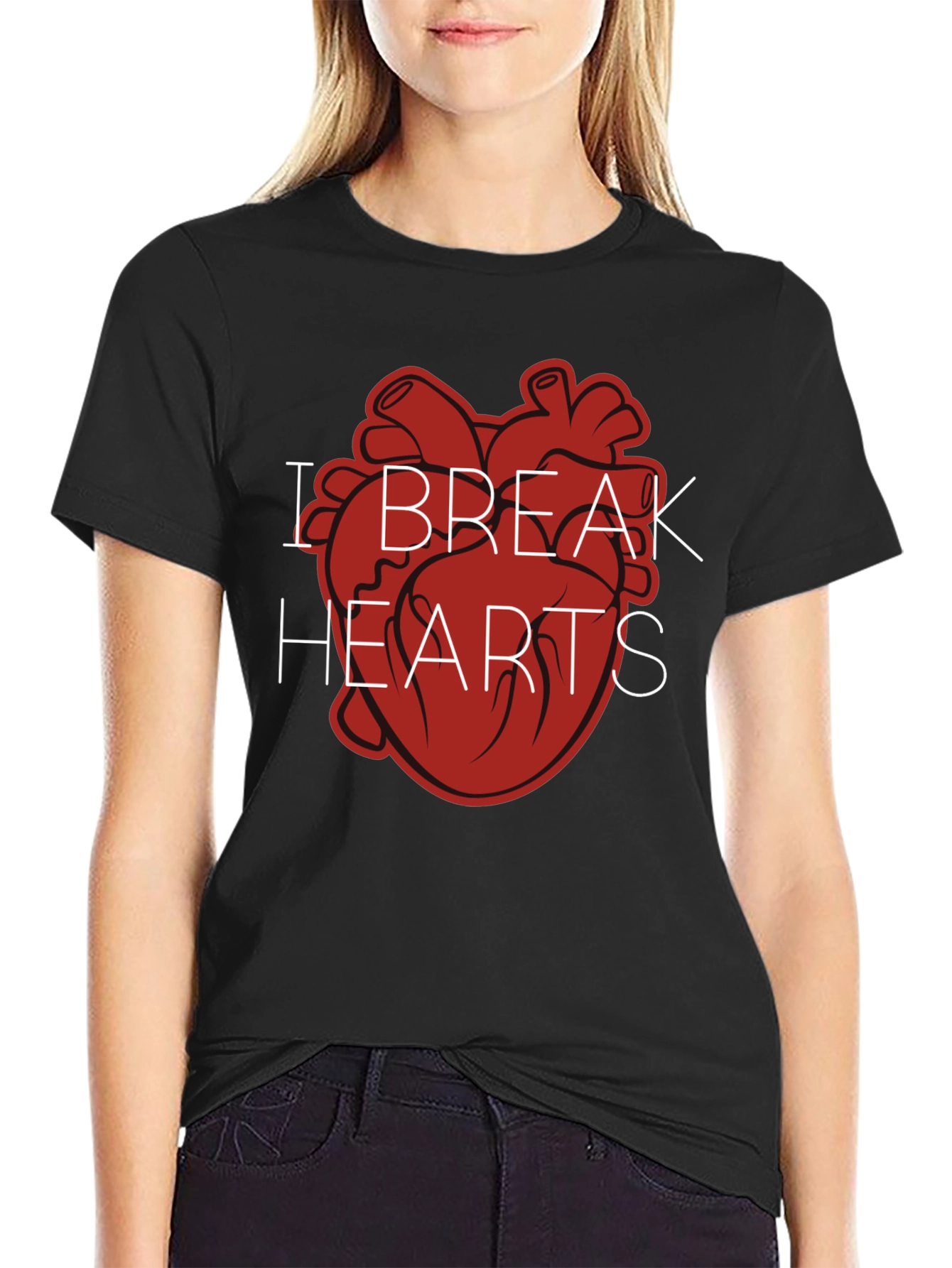 I Break Hearts Graphic Tee - Mens Black T-Shirt