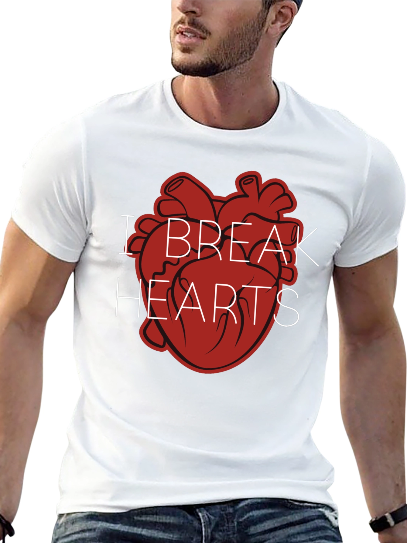 I Break Hearts Graphic Tee - Mens Black T-Shirt