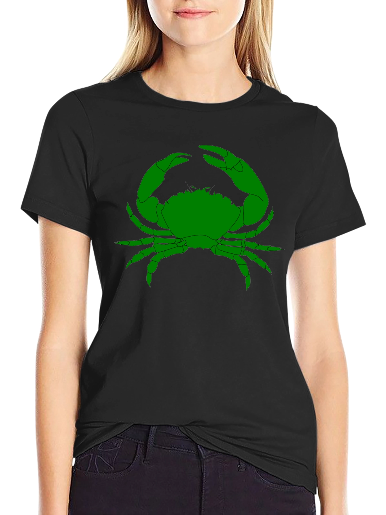 Green Crab Graphic T-Shirt - Black