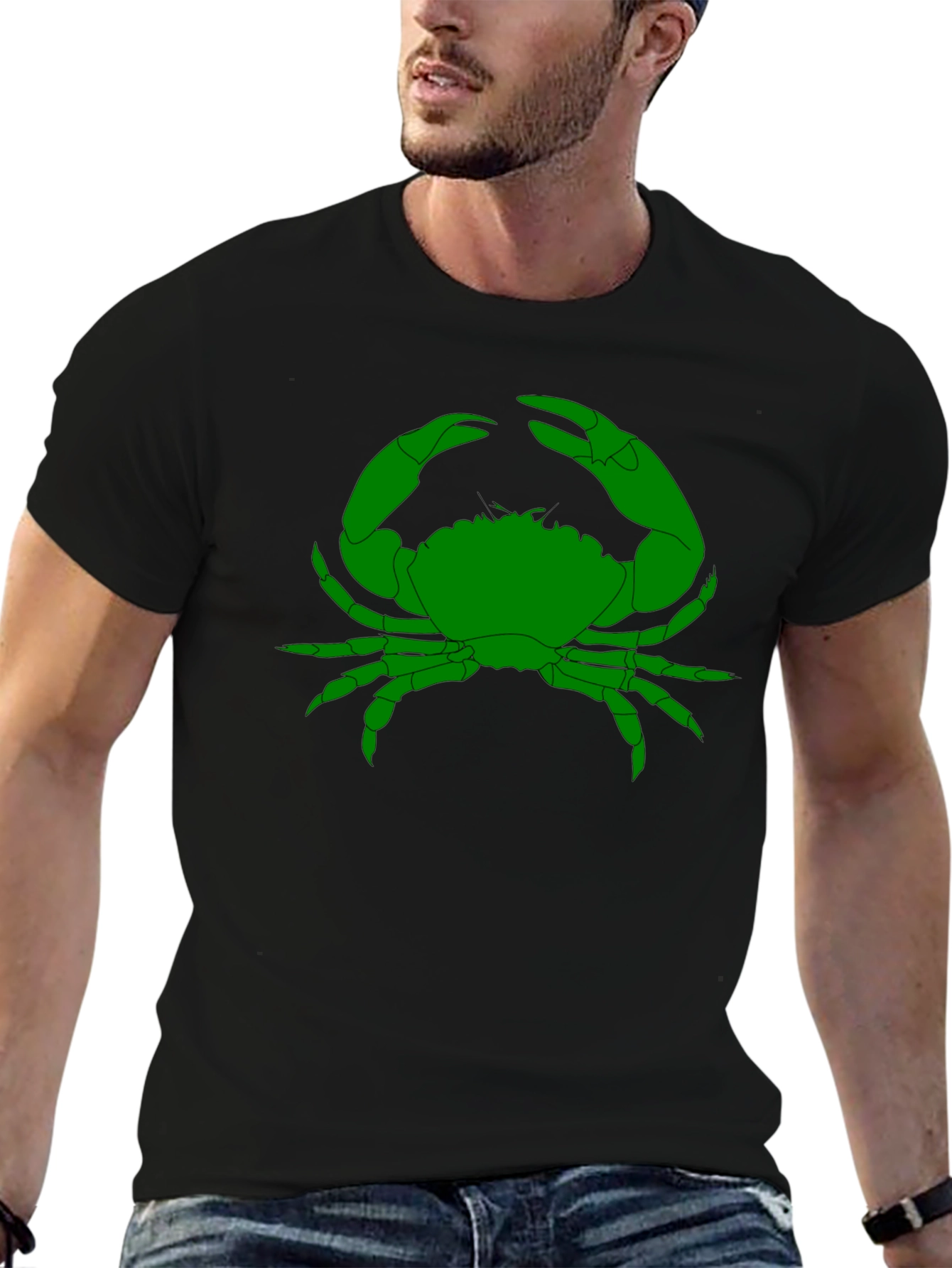 Green Crab Graphic T-Shirt - Black