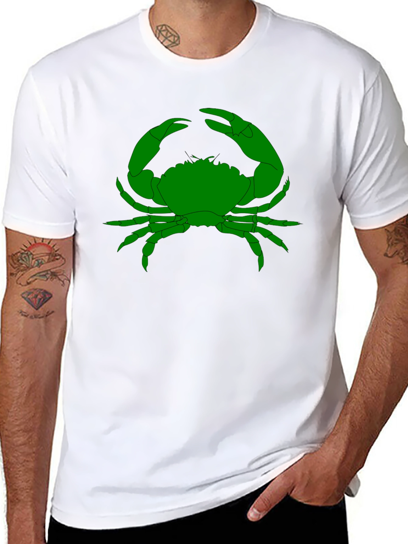 Green Crab Graphic T-Shirt - Black