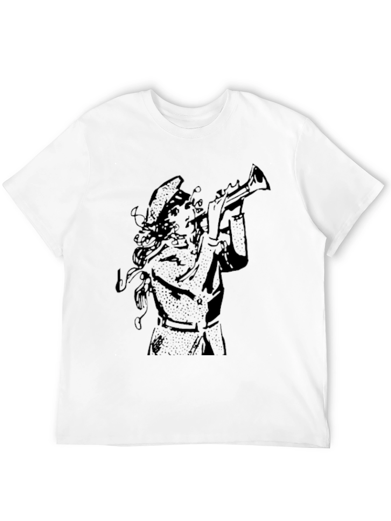 Graphic Trumpet Man Black T-Shirt